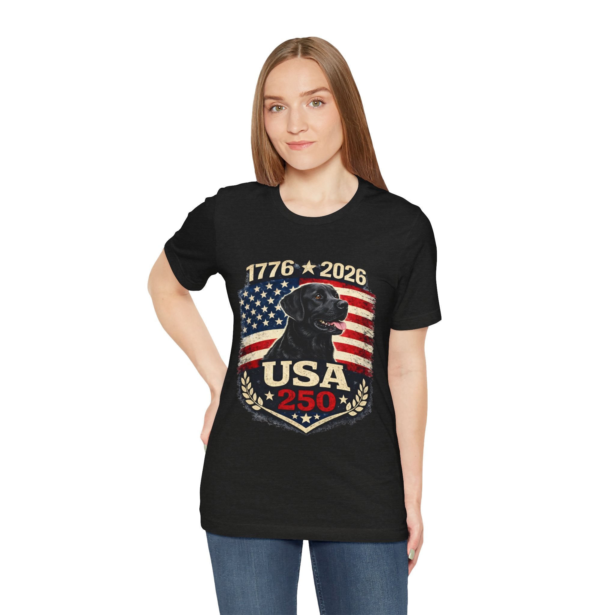 USA Black Lab T-Shirt — American Black Labrador Tee