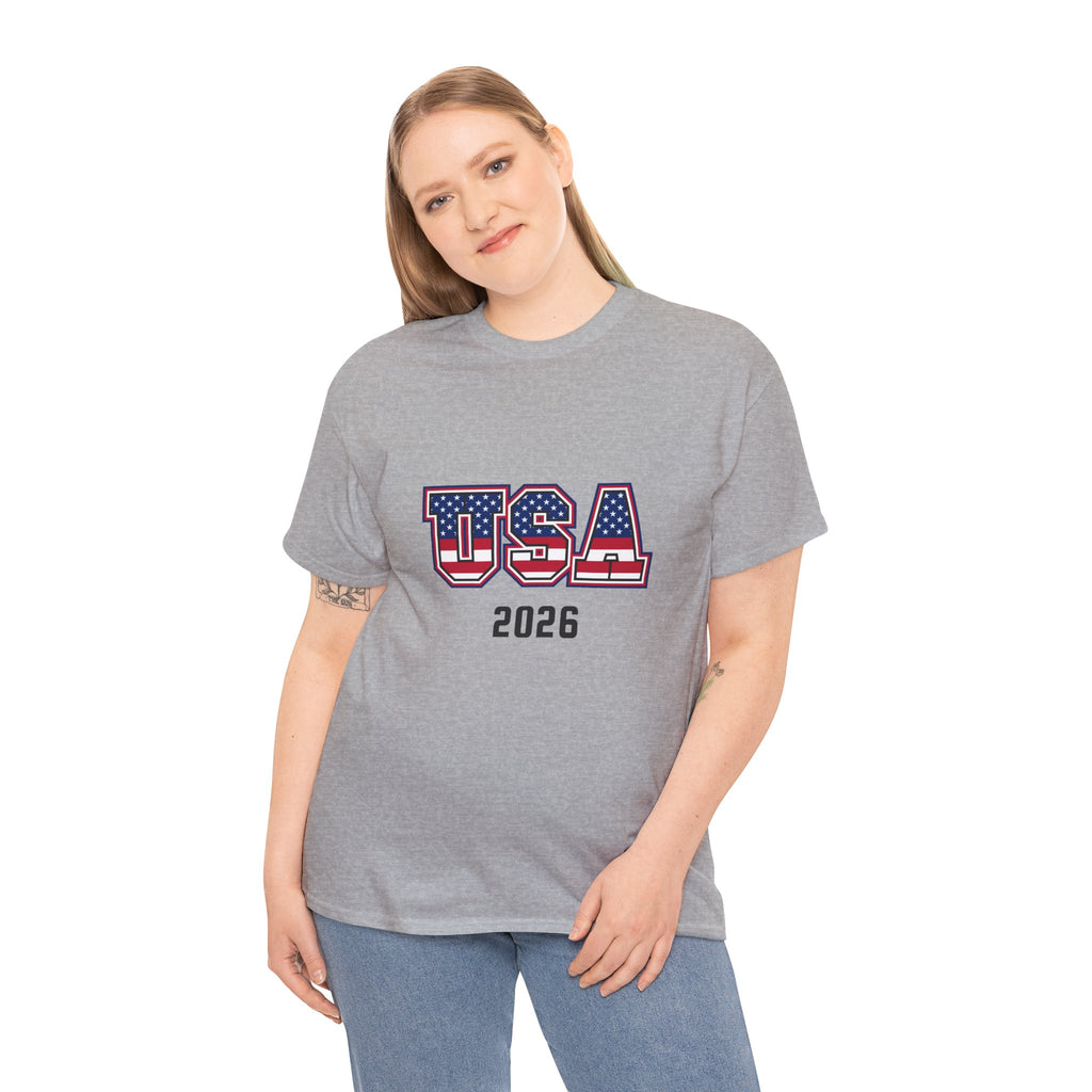 USA 2026 Tee — Patriotic American Flag Graphic T-Shirt