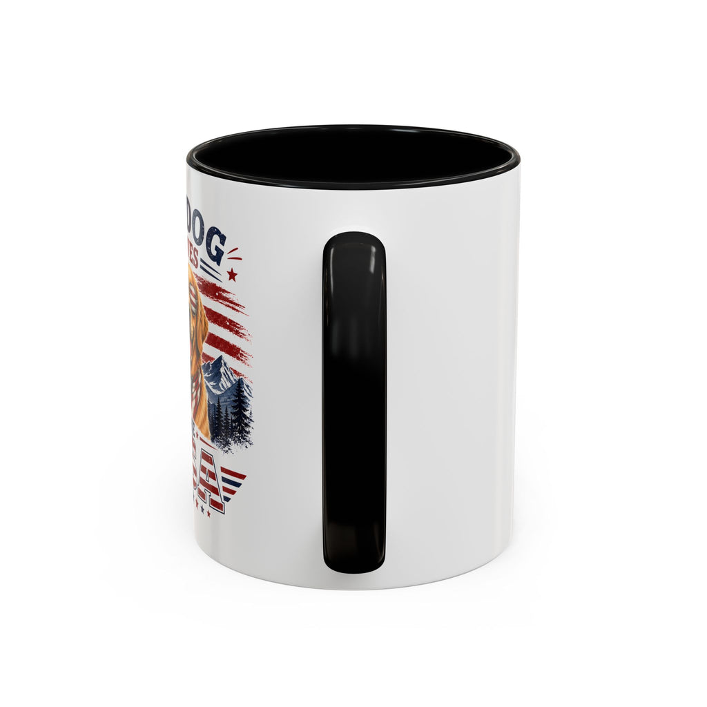 My Dog Loves the USA Accent Coffee Mug — Patriotic Dog Lover Gift