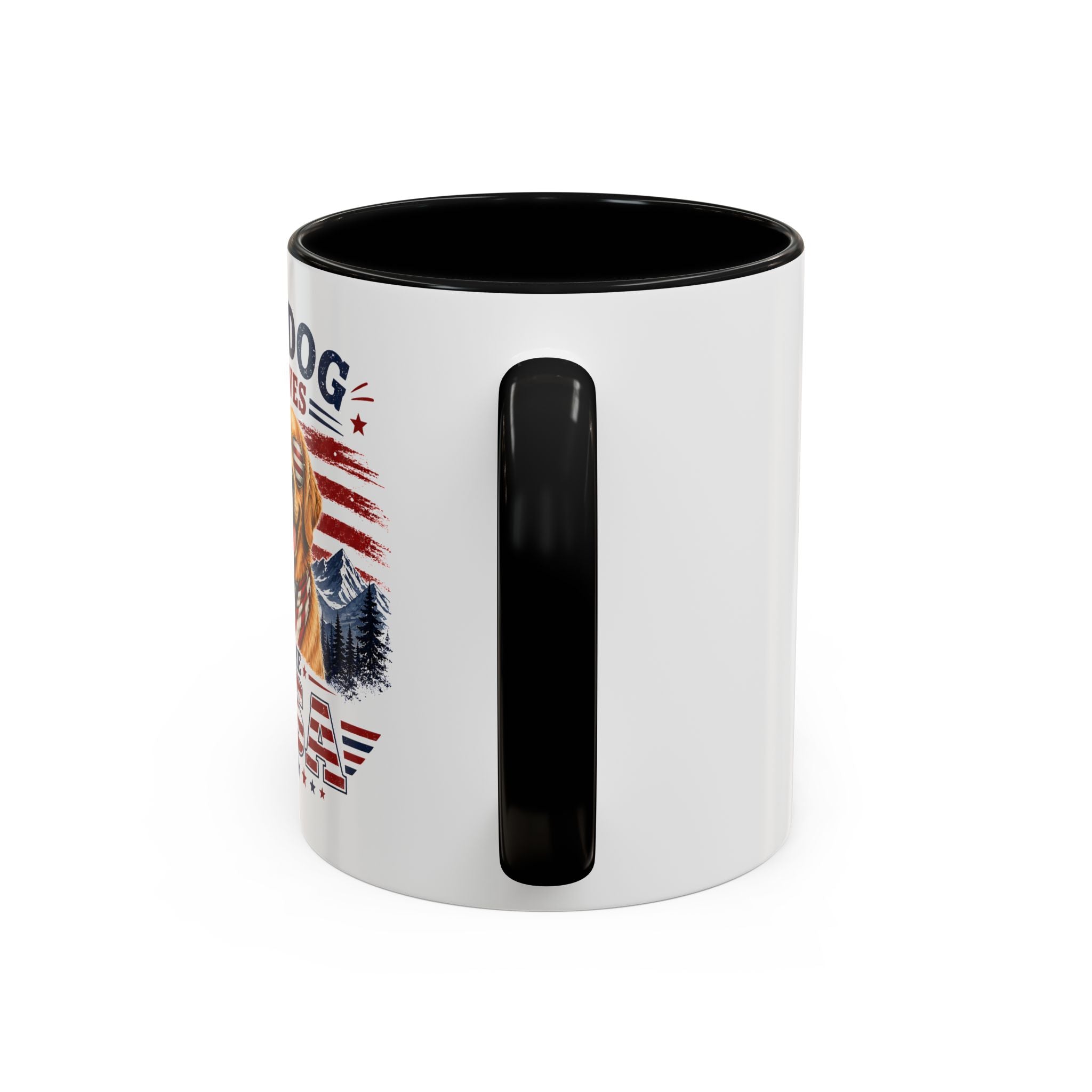 My Dog Loves the USA Accent Coffee Mug — Patriotic Dog Lover Gift
