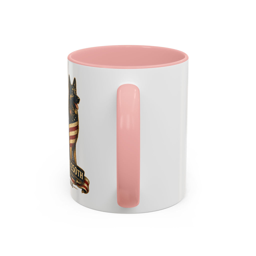 America 250 Patriotic German Shepherd Accent Coffee Mug (11/15oz)