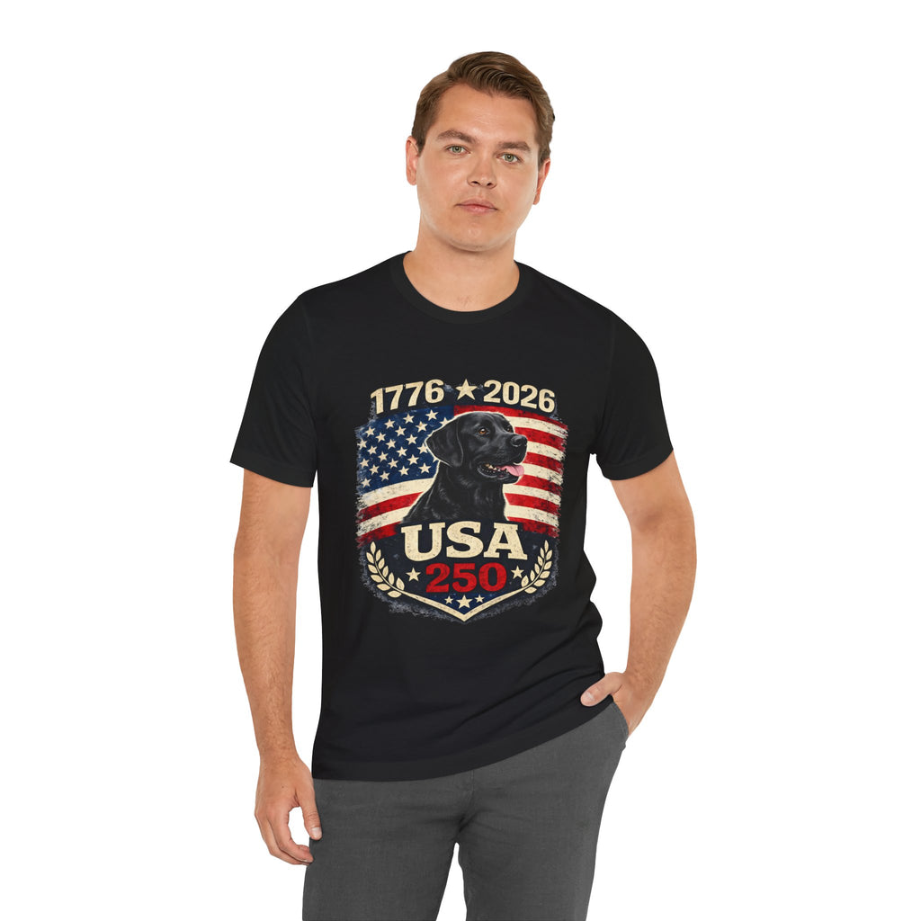 USA Black Lab T-Shirt — American Black Labrador Tee