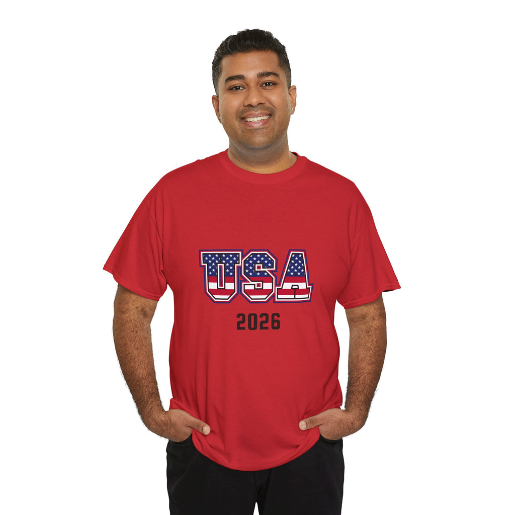 USA 2026 Tee — Patriotic American Flag Graphic T-Shirt