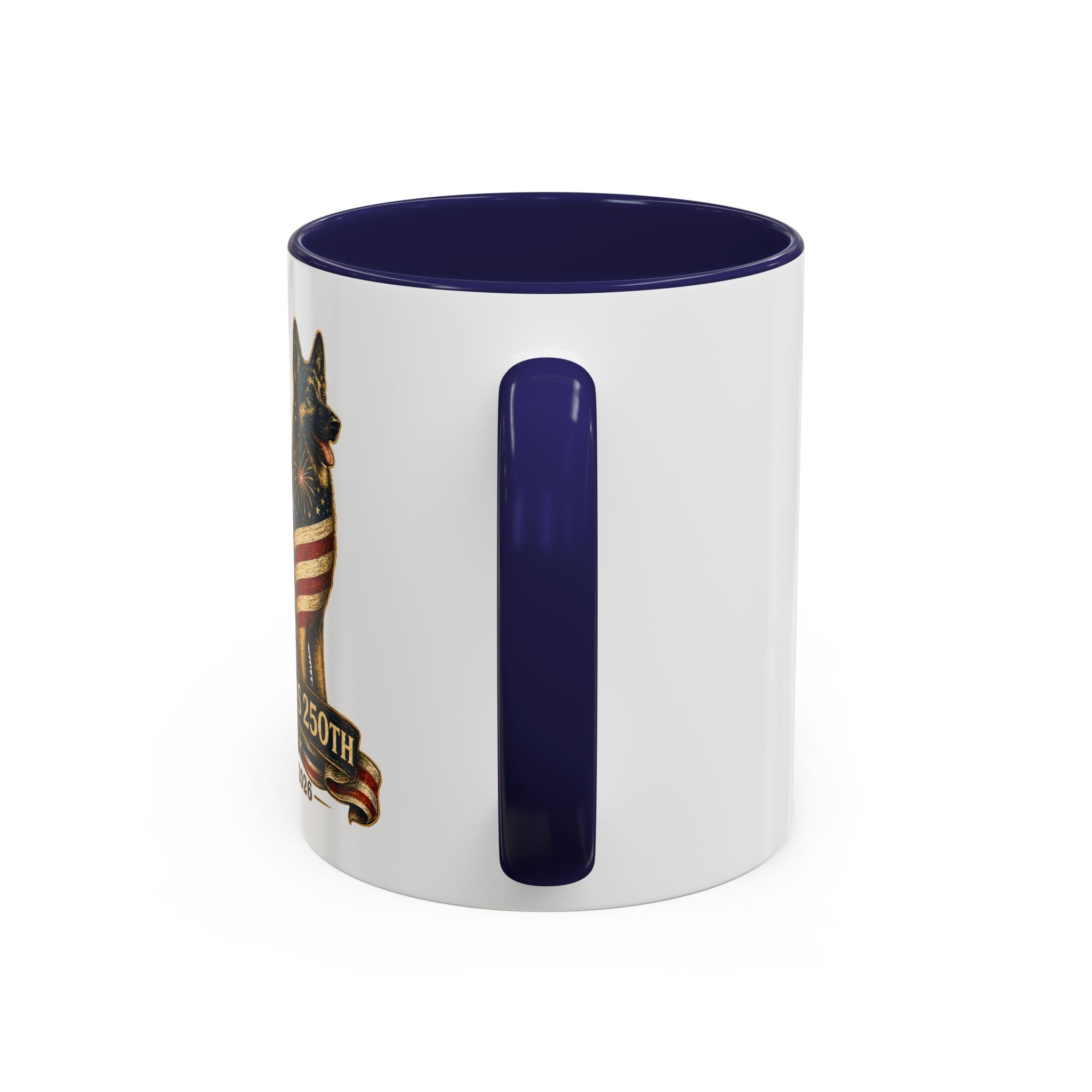 America 250 Patriotic German Shepherd Accent Coffee Mug (11/15oz)