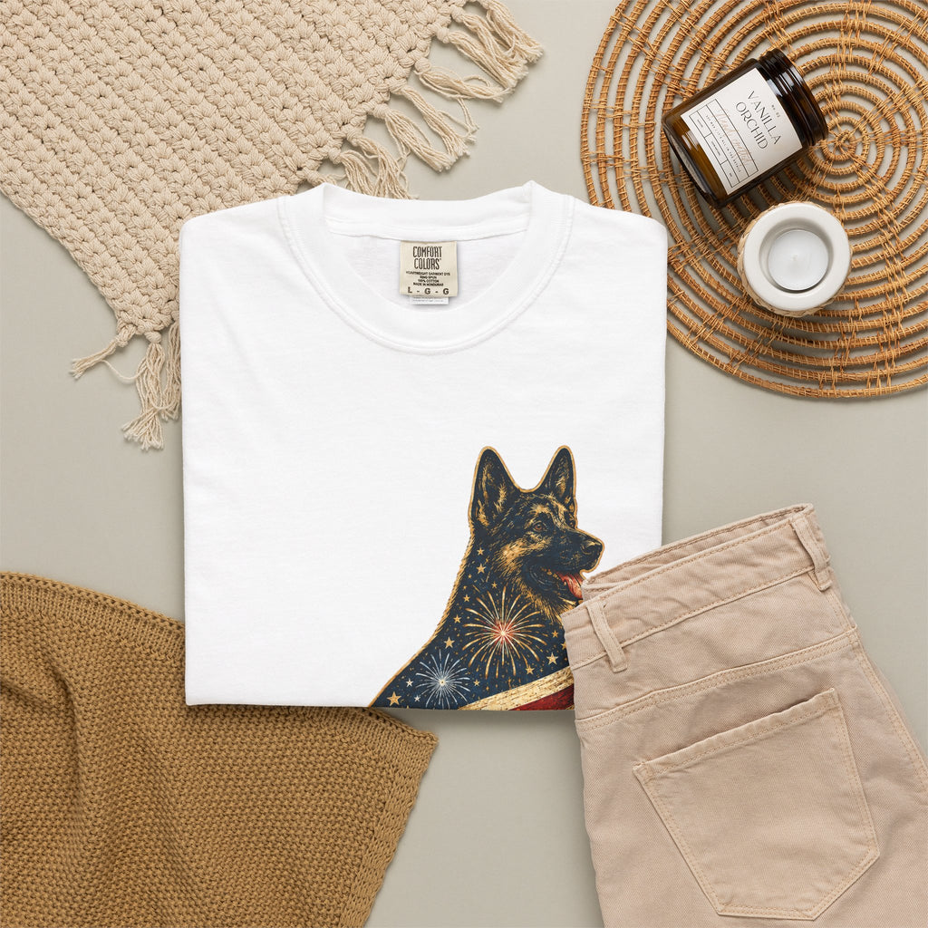 America's 250th German Shepherd T‑Shirt — 1776–2026 Patriotic Dog Tee