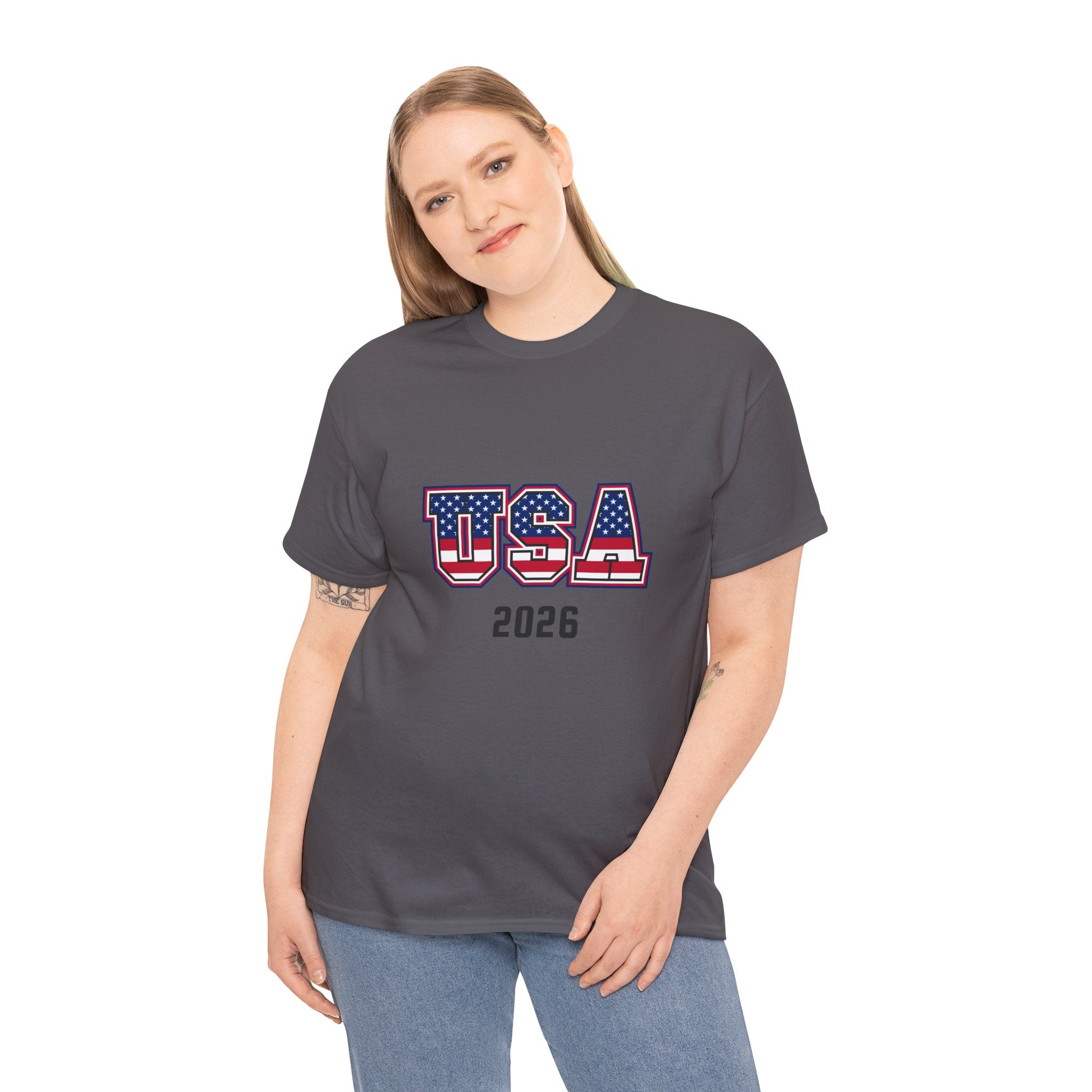 USA 2026 Tee — Patriotic American Flag Graphic T-Shirt