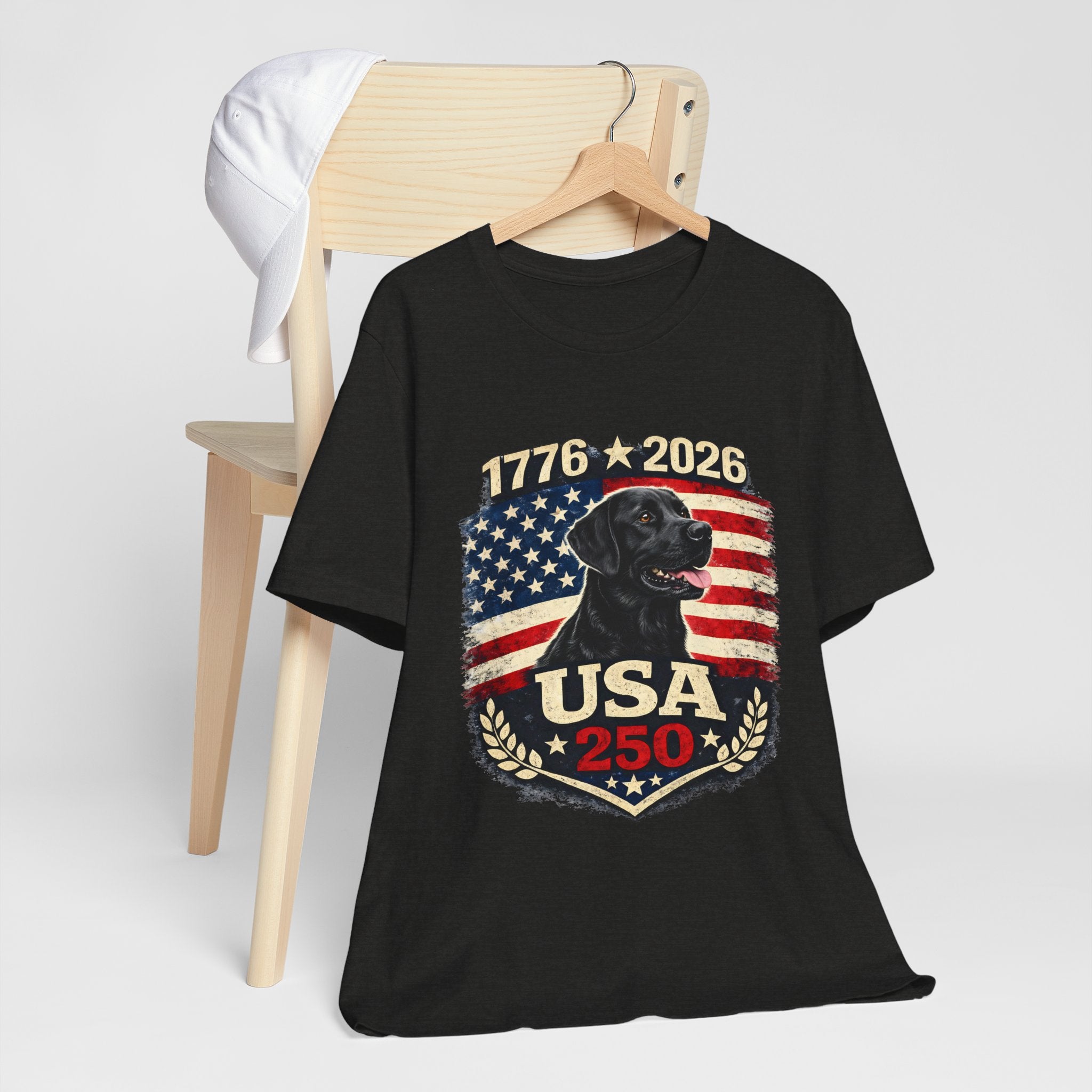 USA Black Lab T-Shirt — American Black Labrador Tee