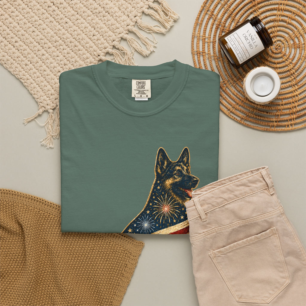 America's 250th German Shepherd T‑Shirt — 1776–2026 Patriotic Dog Tee