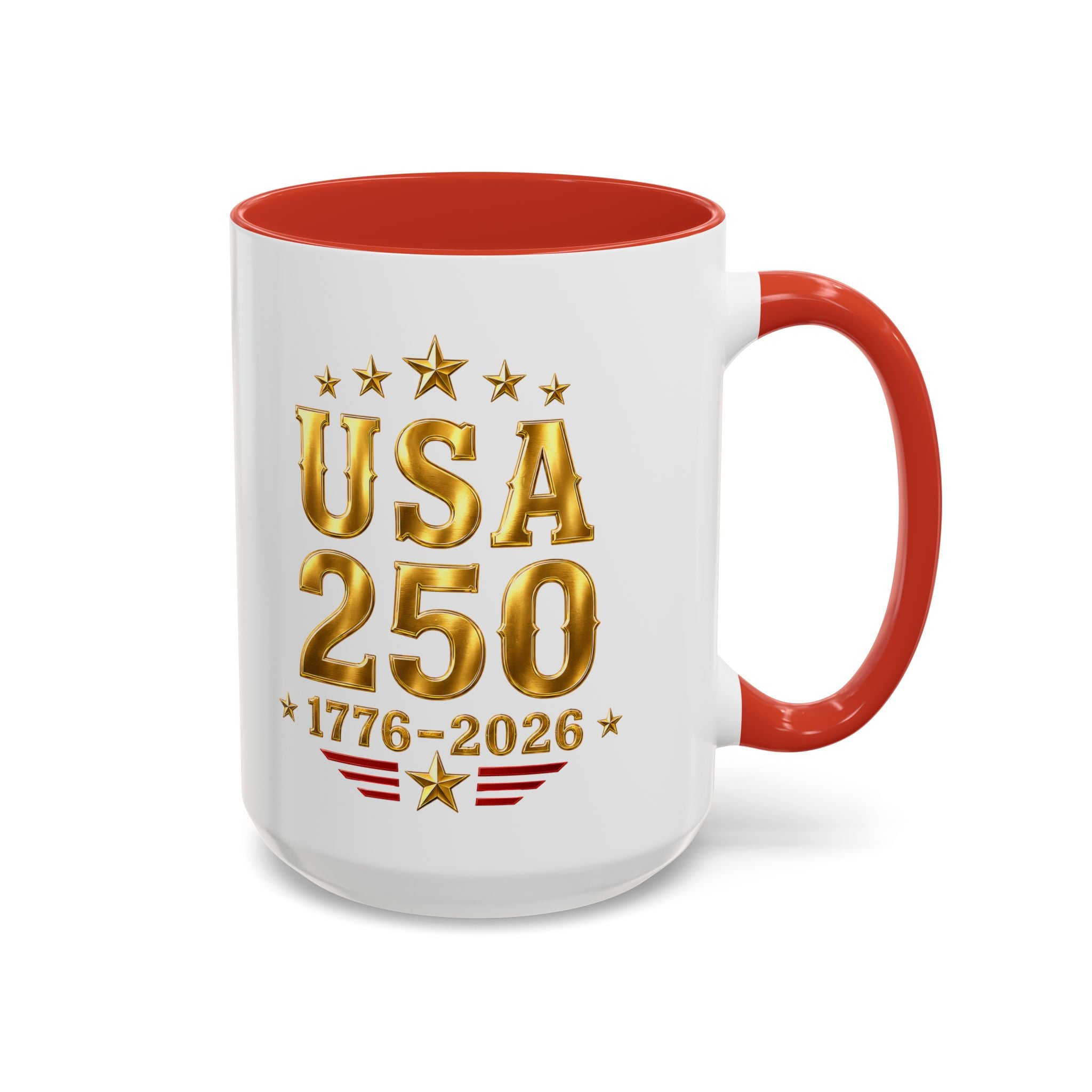 USA 250th Anniversary Coffee Mug – 1776–2026 Patriotic Accent Mug