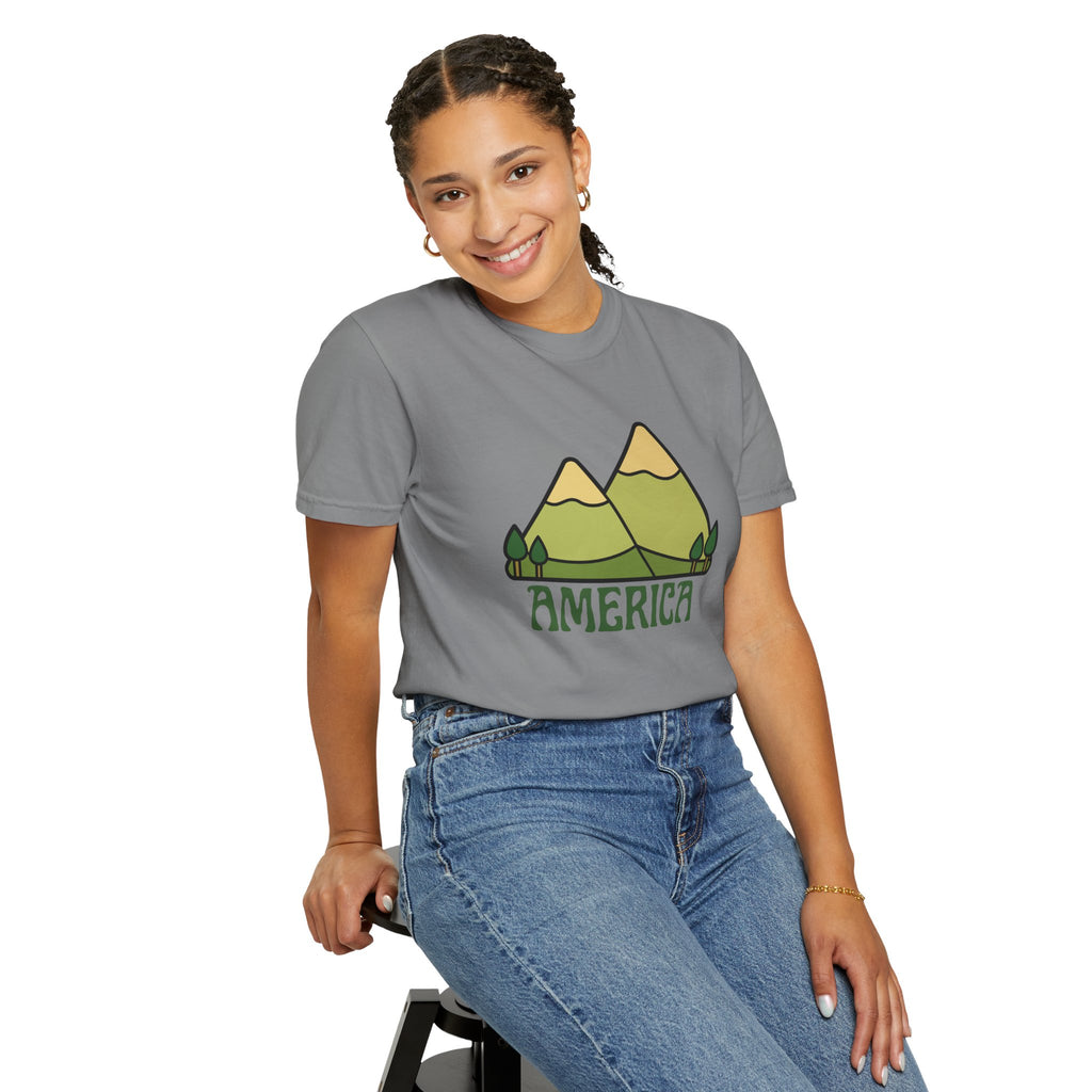 America Mountain Graphic T-Shirt