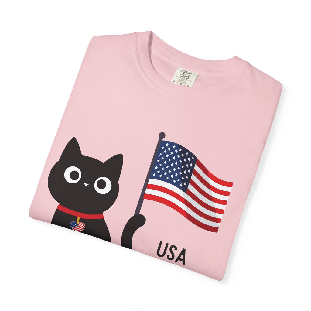 Patriotic Cat USA T-Shirt – 1776 • 2026 Flag Tee