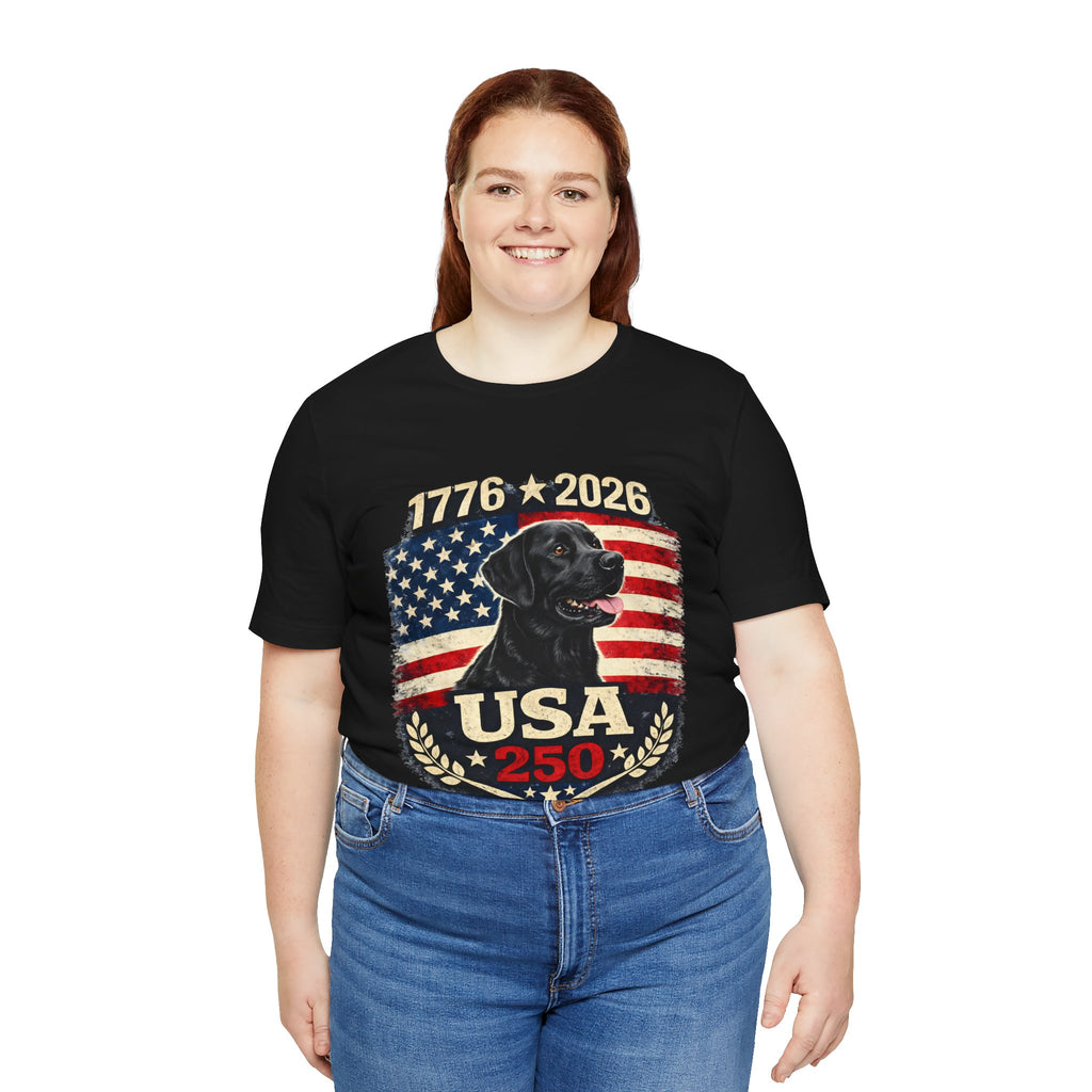 USA Black Lab T-Shirt — American Black Labrador Tee