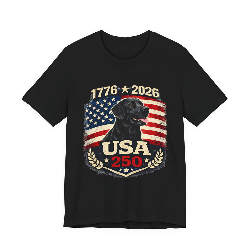 USA Black Lab T-Shirt — American Black Labrador Tee