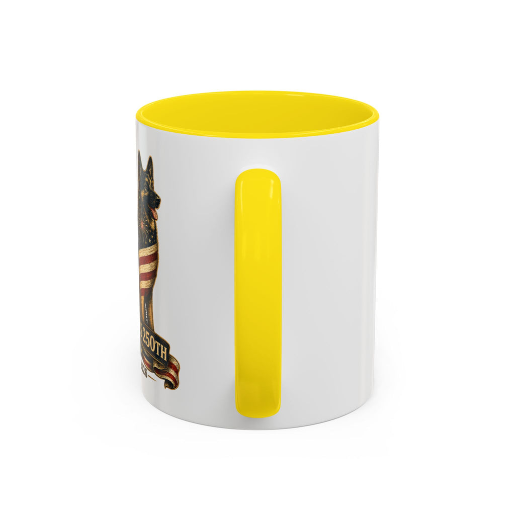 America 250 Patriotic German Shepherd Accent Coffee Mug (11/15oz)