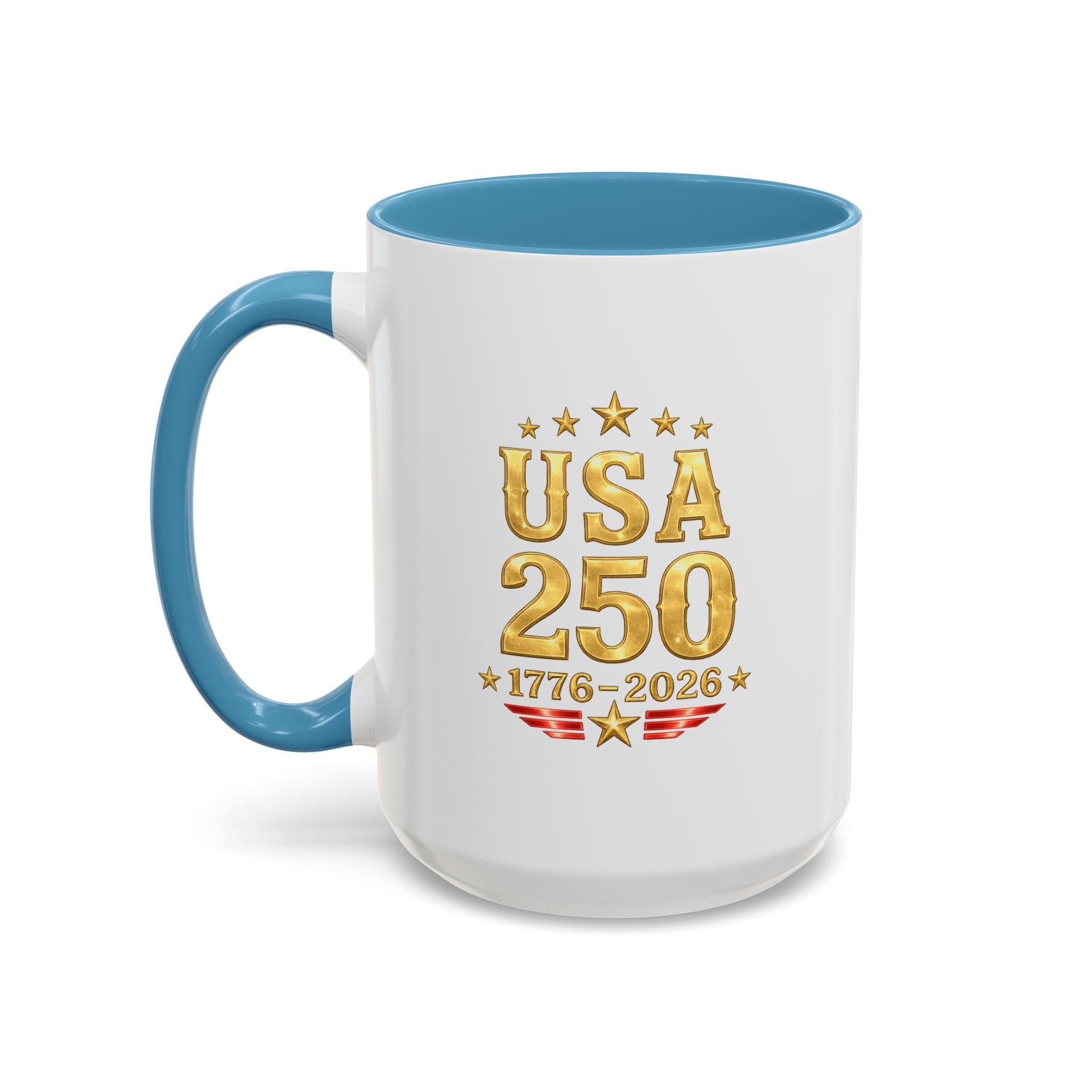 Patriotic Black Cat Accent Coffee Mug (11/15oz)