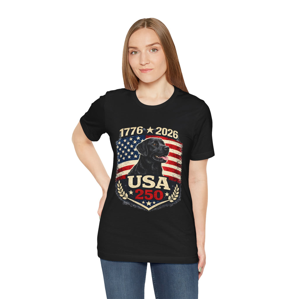 USA Black Lab T-Shirt — American Black Labrador Tee