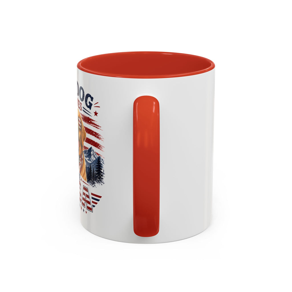 My Dog Loves the USA Accent Coffee Mug — Patriotic Dog Lover Gift