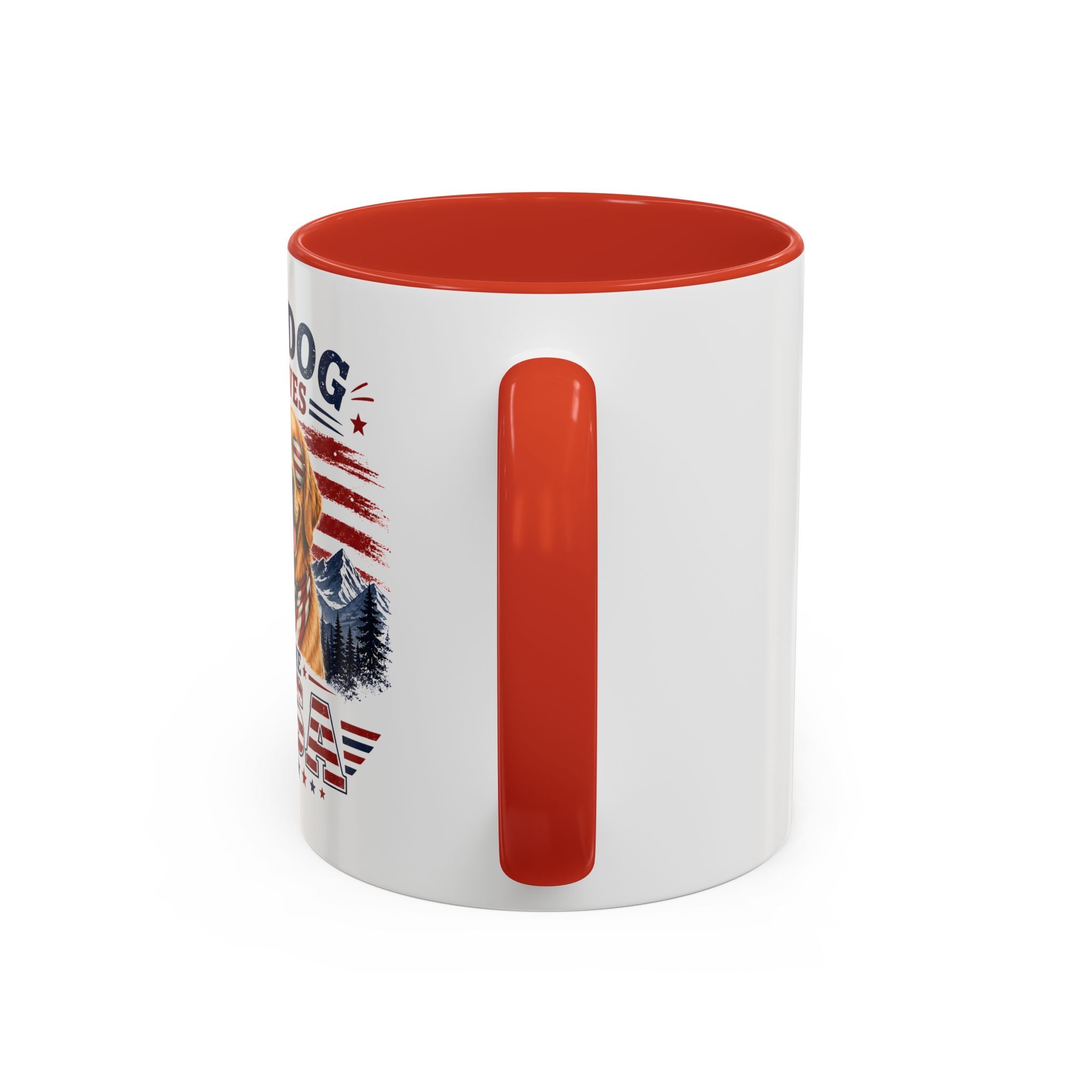 My Dog Loves the USA Accent Coffee Mug — Patriotic Dog Lover Gift