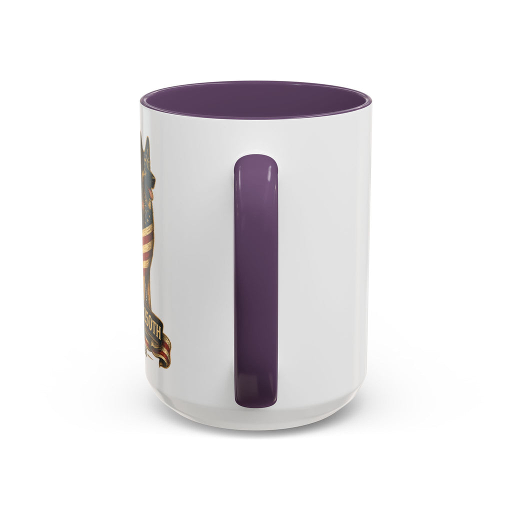 America 250 Patriotic German Shepherd Accent Coffee Mug (11/15oz)