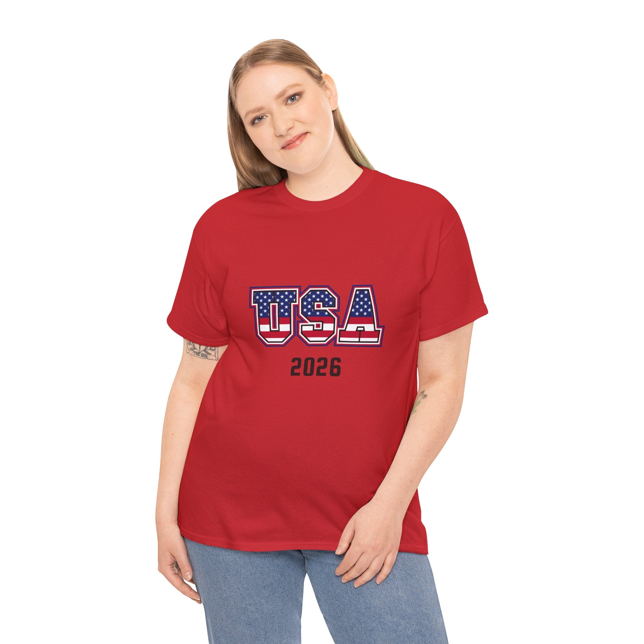 USA 2026 Tee — Patriotic American Flag Graphic T-Shirt