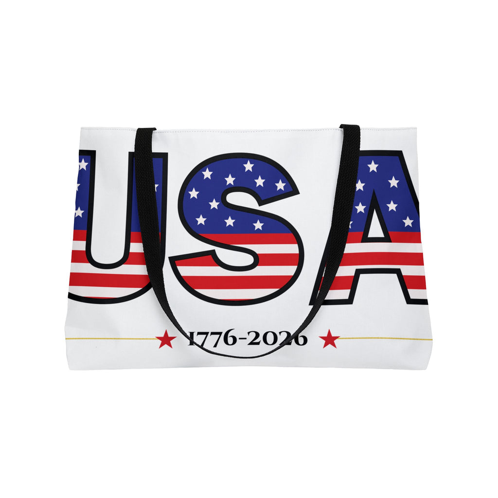 Weekender Tote Bag — USA 1776-2026 Patriotic American Flag Travel Tote