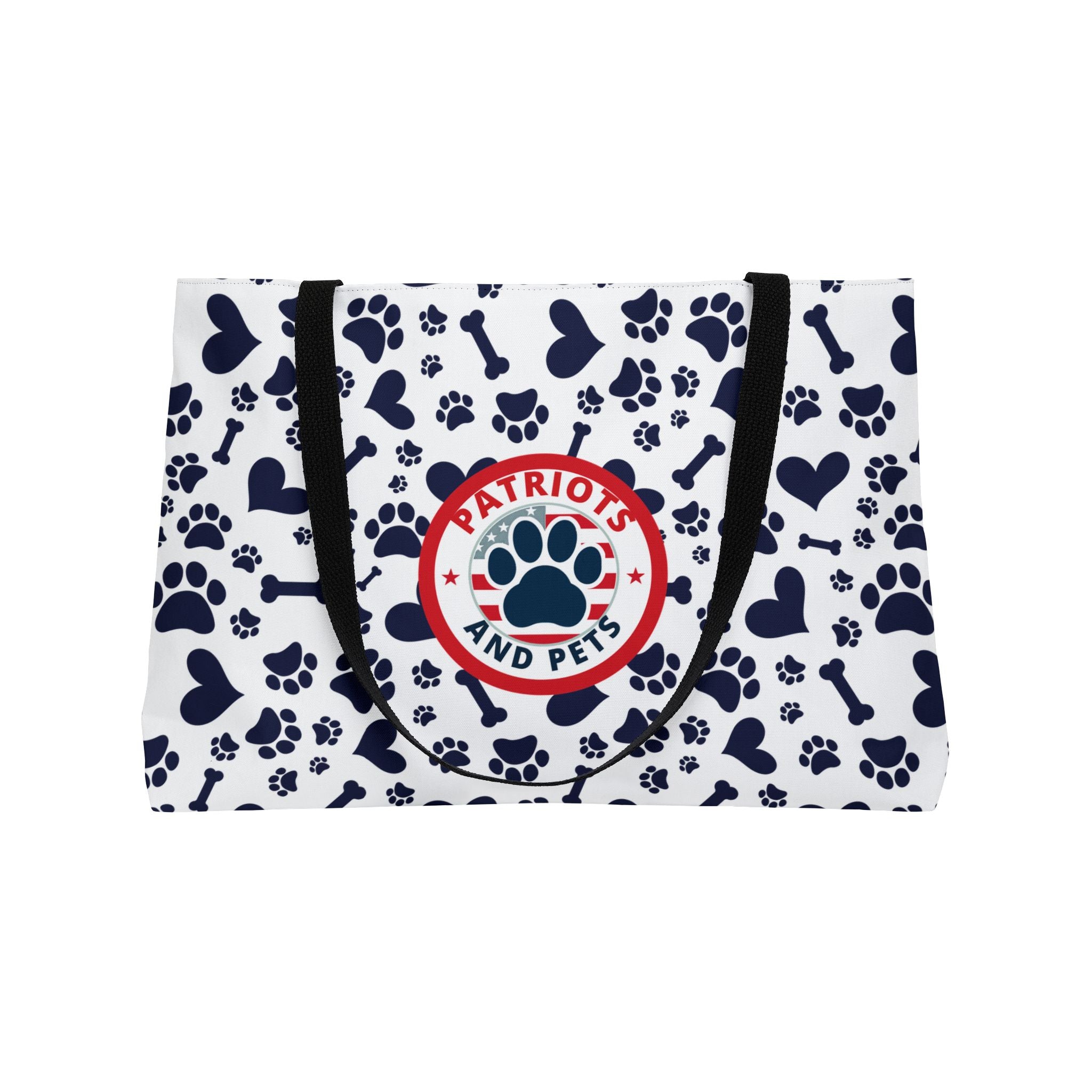 Patriots and Pets Weekender Tote — Paw Print Logo Beach Bag