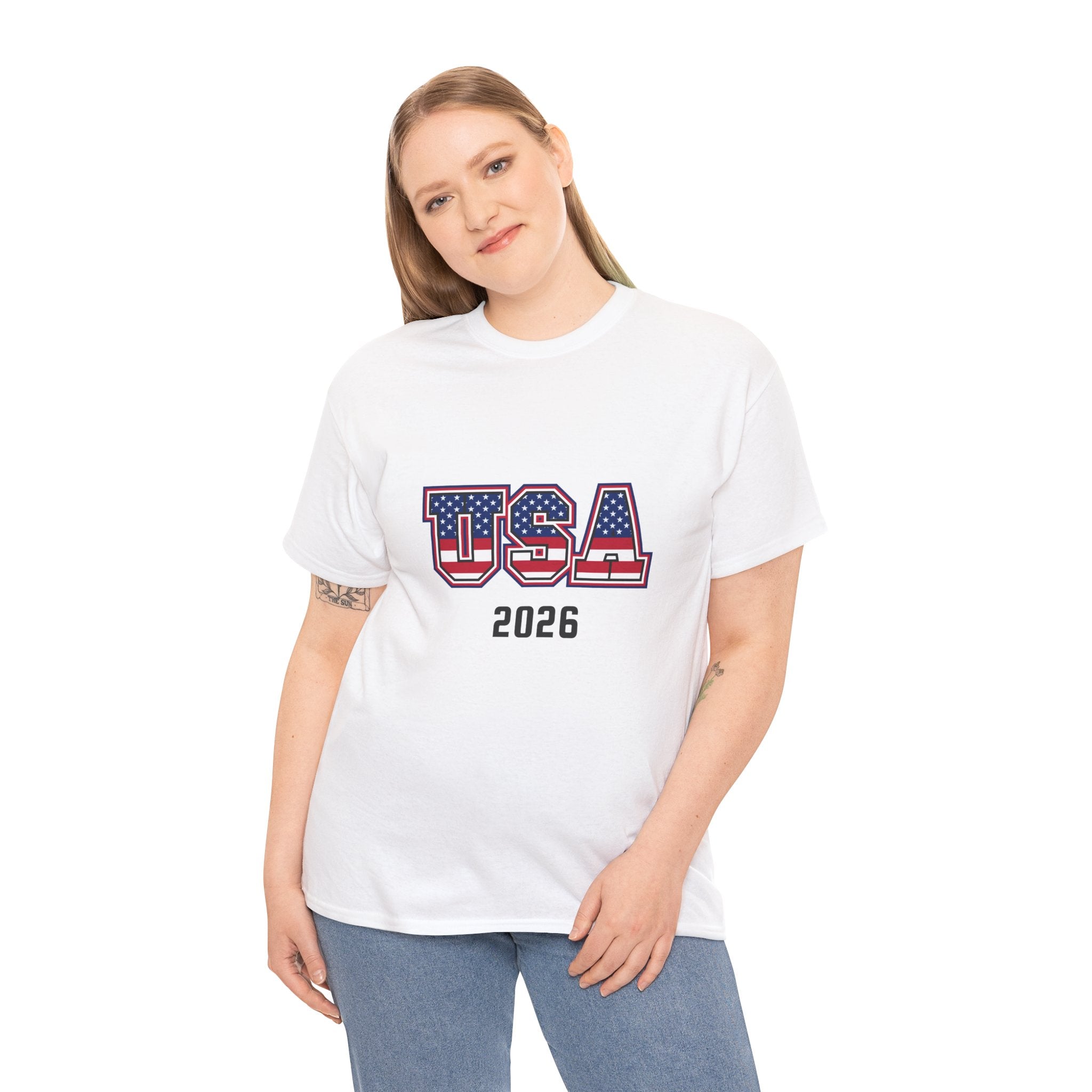 USA 2026 Tee — Patriotic American Flag Graphic T-Shirt