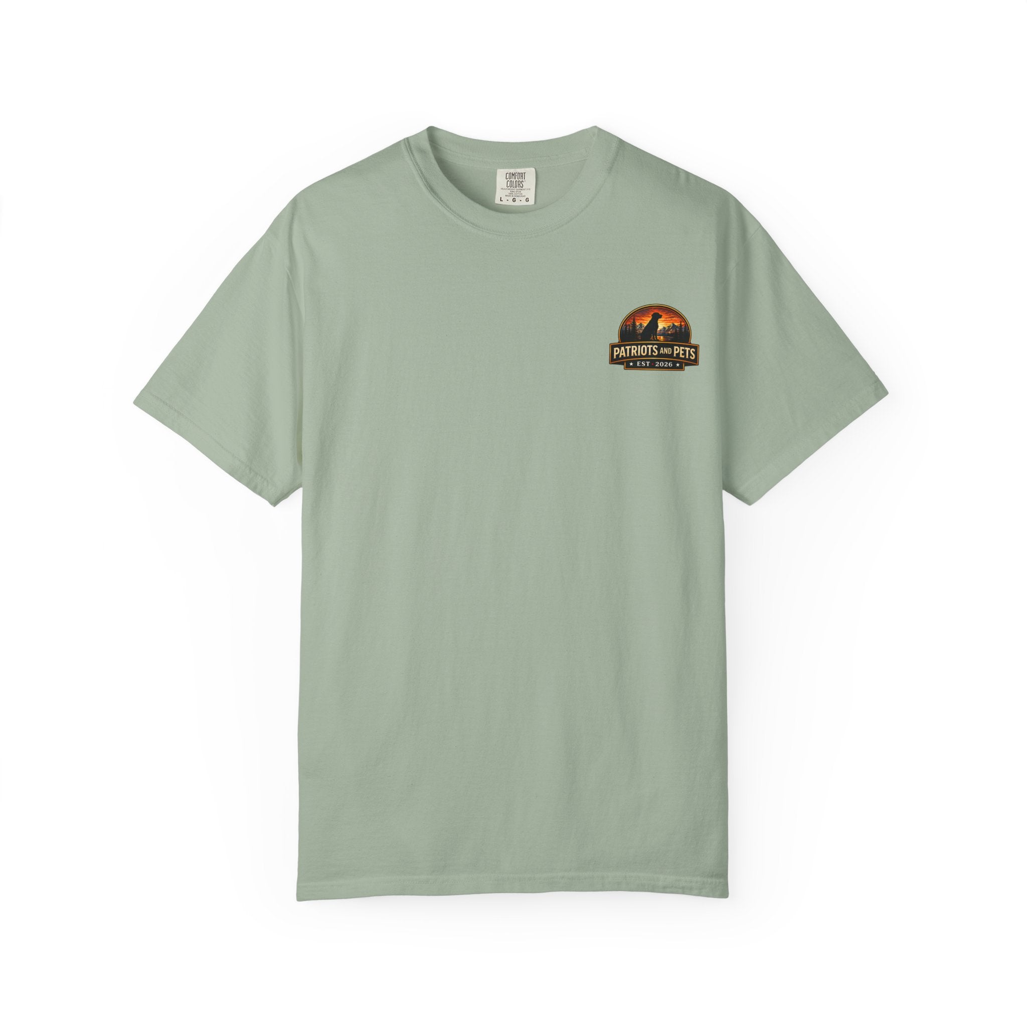 Patriots and Pets T-Shirt – 1776–2026 American Flag & Dog Tribute Tee