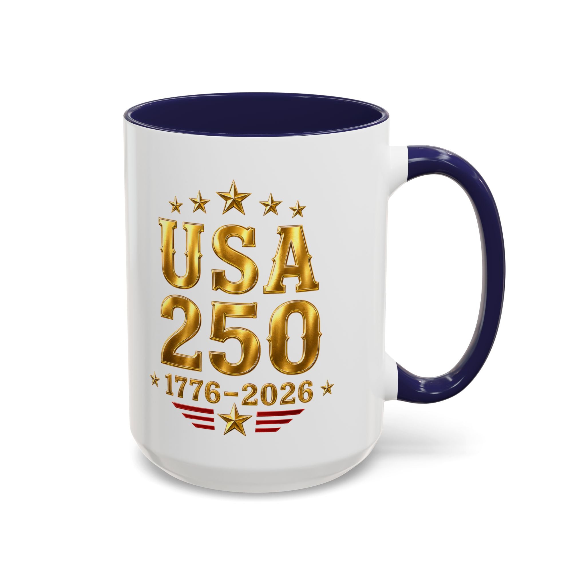 USA 250th Anniversary Coffee Mug – 1776–2026 Patriotic Accent Mug