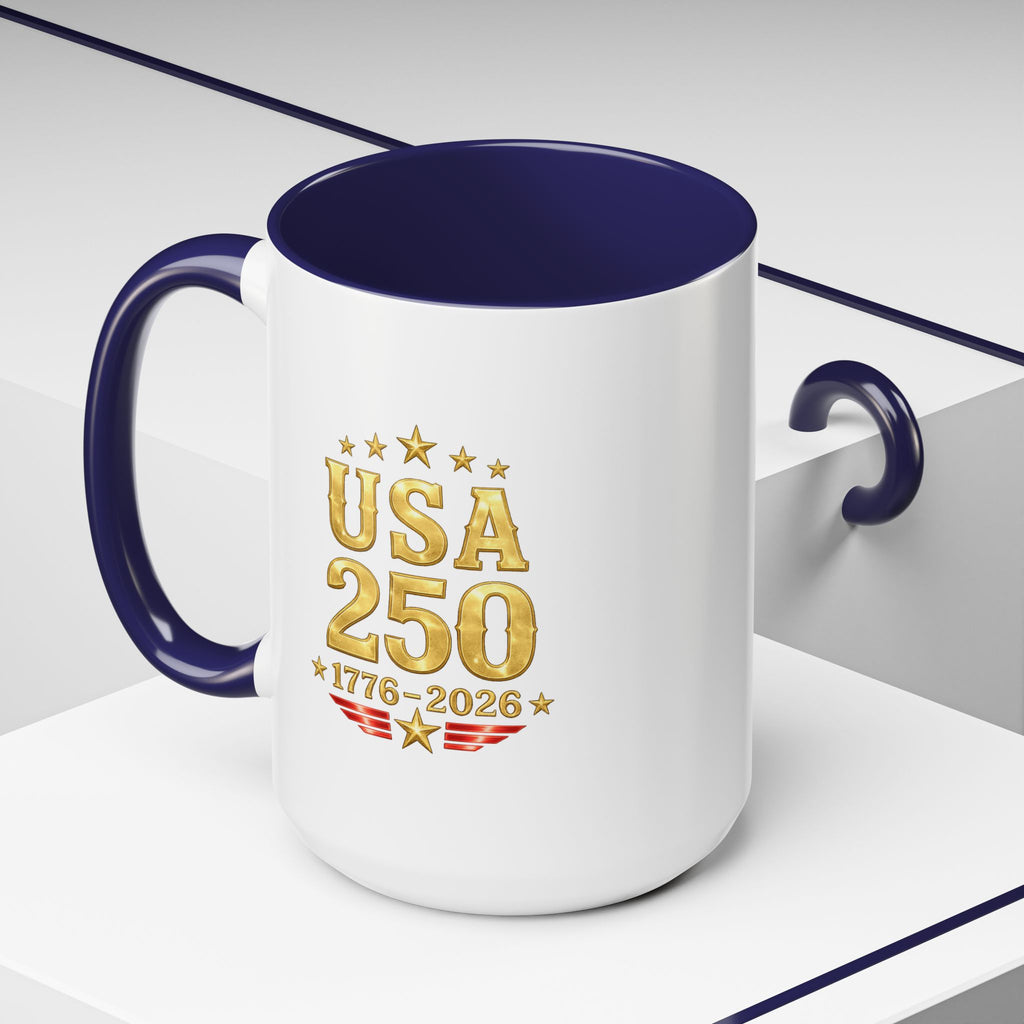 Patriotic Black Cat Accent Coffee Mug (11/15oz)