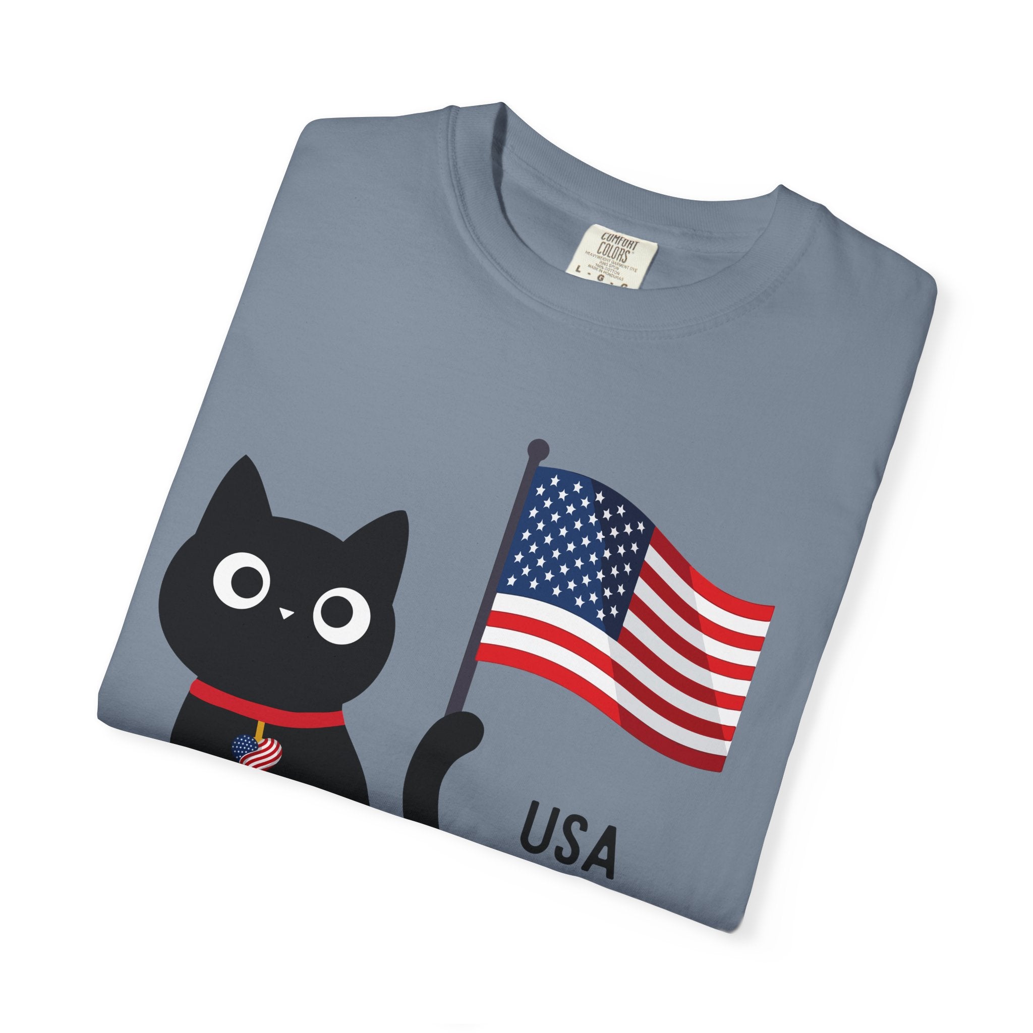 Patriotic Cat USA T-Shirt – 1776 • 2026 Flag Tee