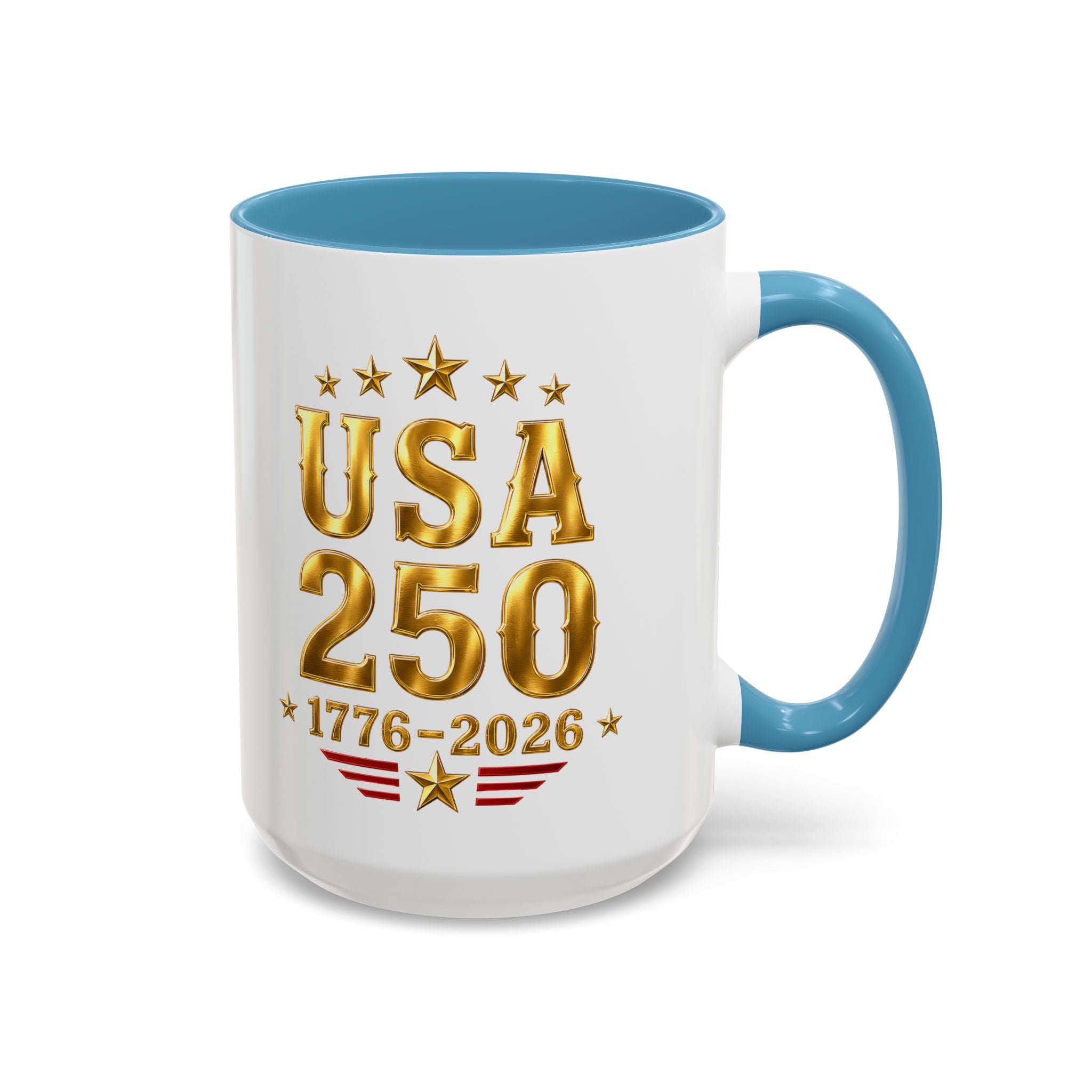 USA 250th Anniversary Coffee Mug – 1776–2026 Patriotic Accent Mug