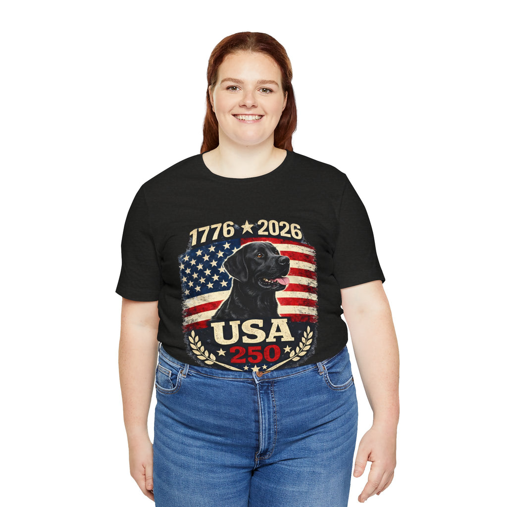 USA Black Lab T-Shirt — American Black Labrador Tee