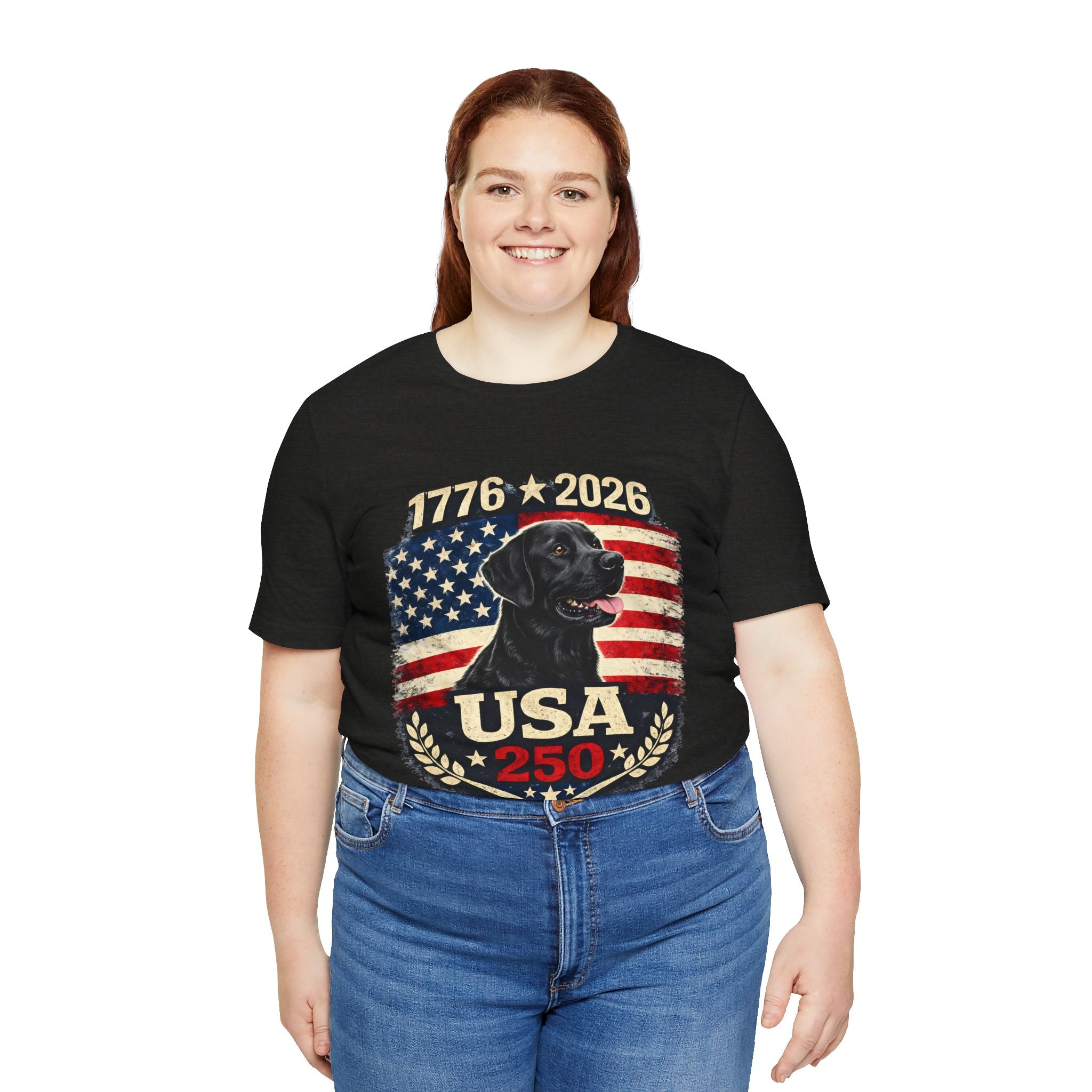 USA Black Lab T-Shirt — American Black Labrador Tee