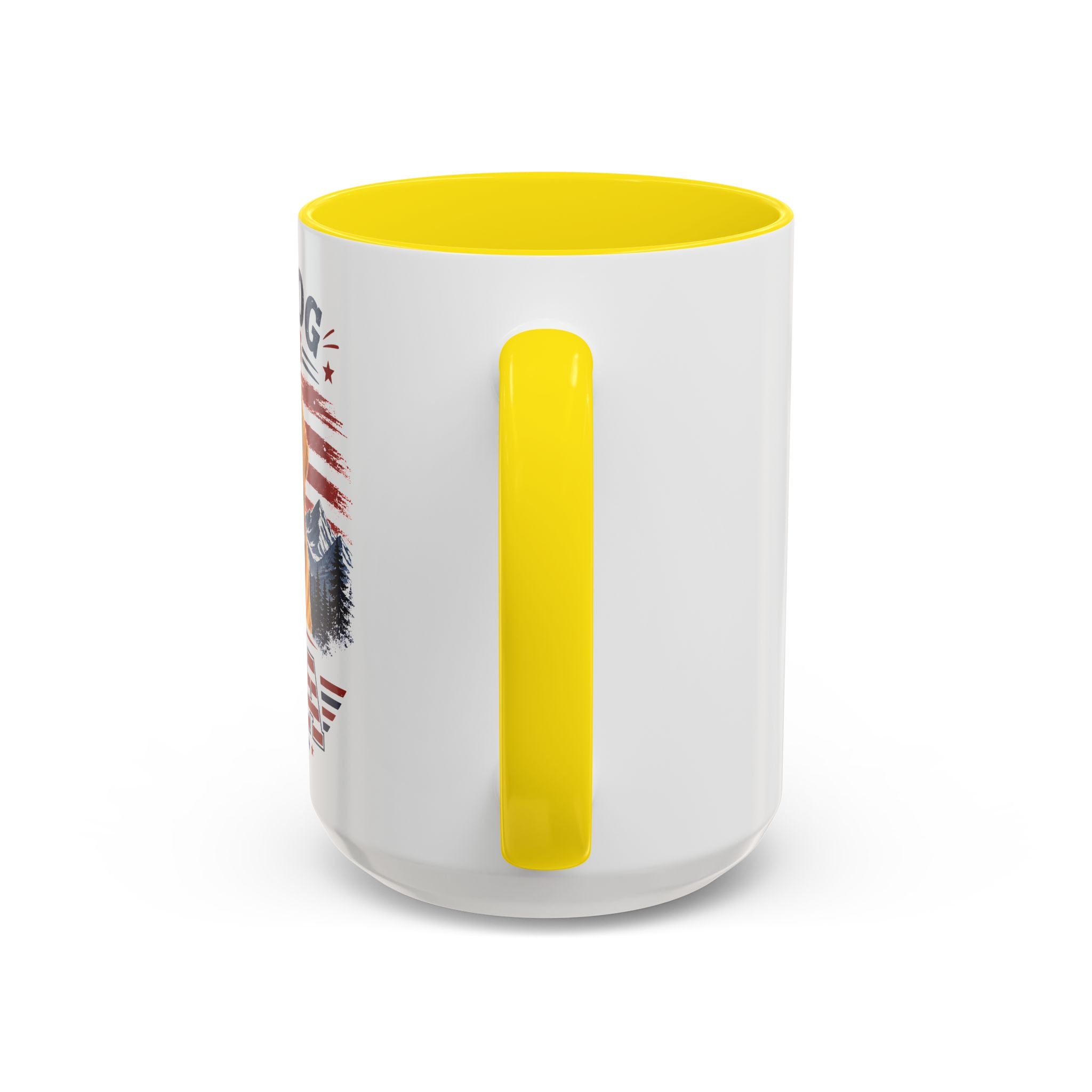Patriotic Golden Retriever Coffee Mug – "My Dog Loves the USA" Accent Mug