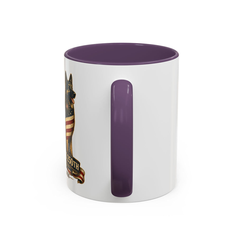 America 250 Patriotic German Shepherd Accent Coffee Mug (11/15oz)
