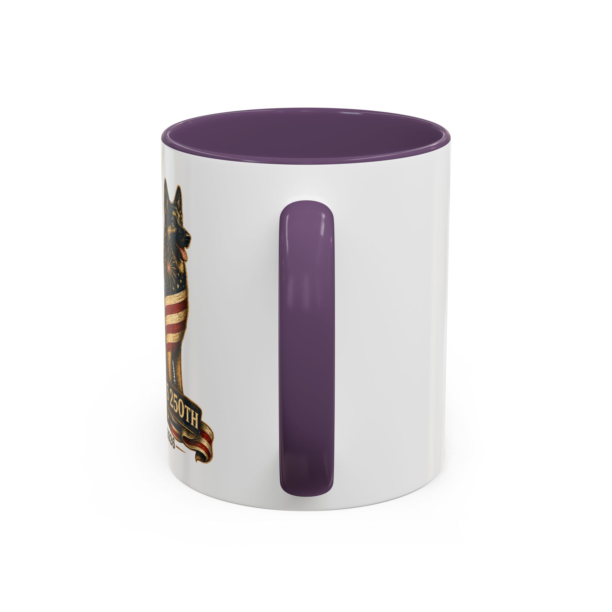 America 250 Patriotic German Shepherd Accent Coffee Mug (11/15oz)