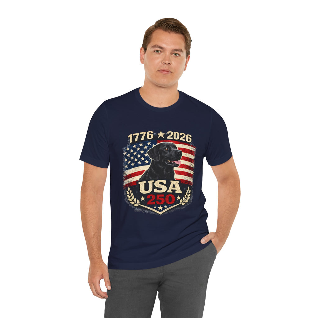 USA Black Lab T-Shirt — American Black Labrador Tee
