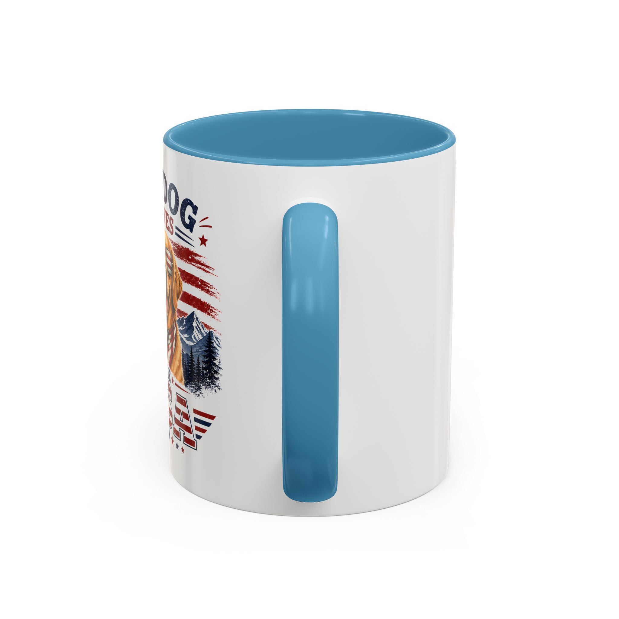 My Dog Loves the USA Accent Coffee Mug — Patriotic Dog Lover Gift