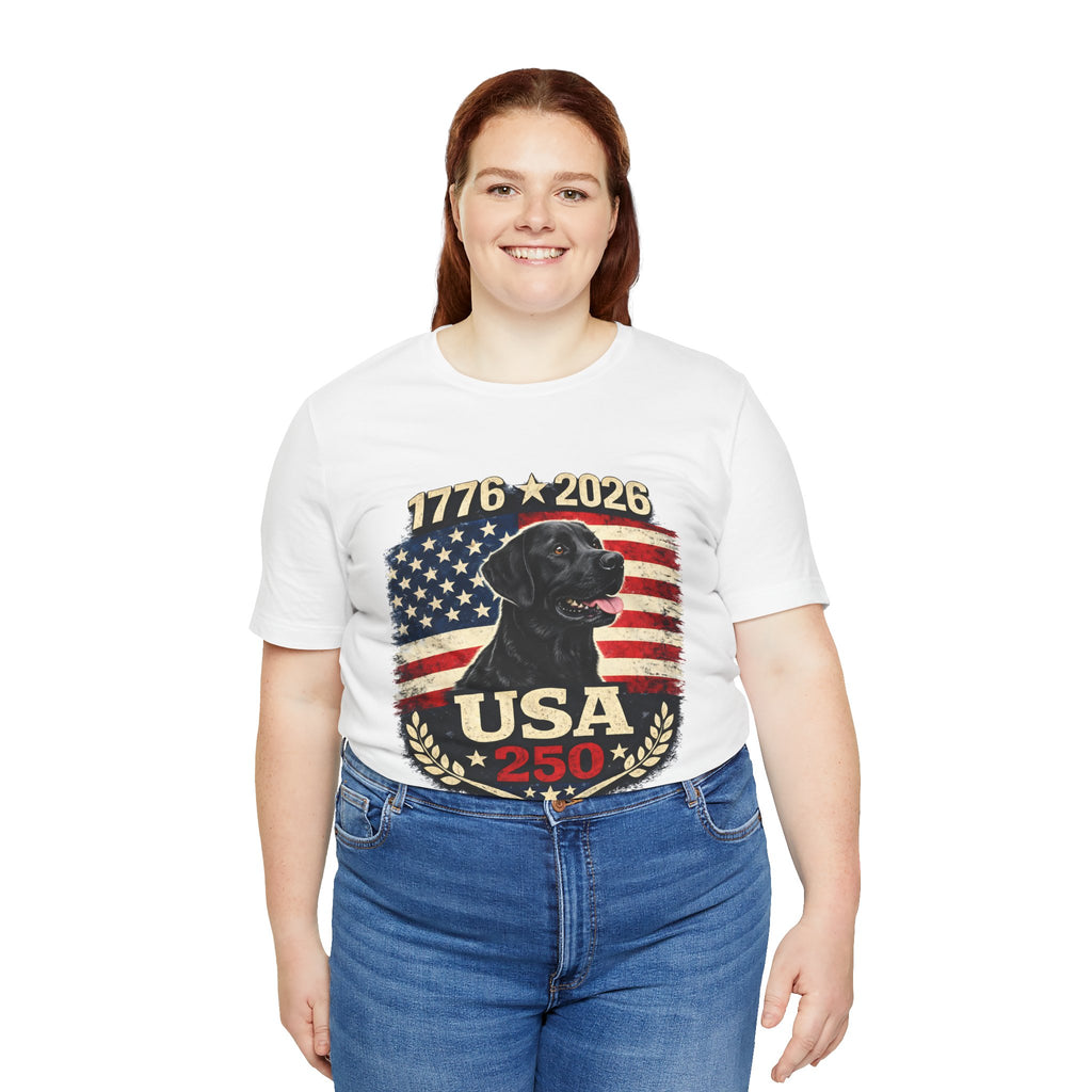 USA Black Lab T-Shirt — American Black Labrador Tee