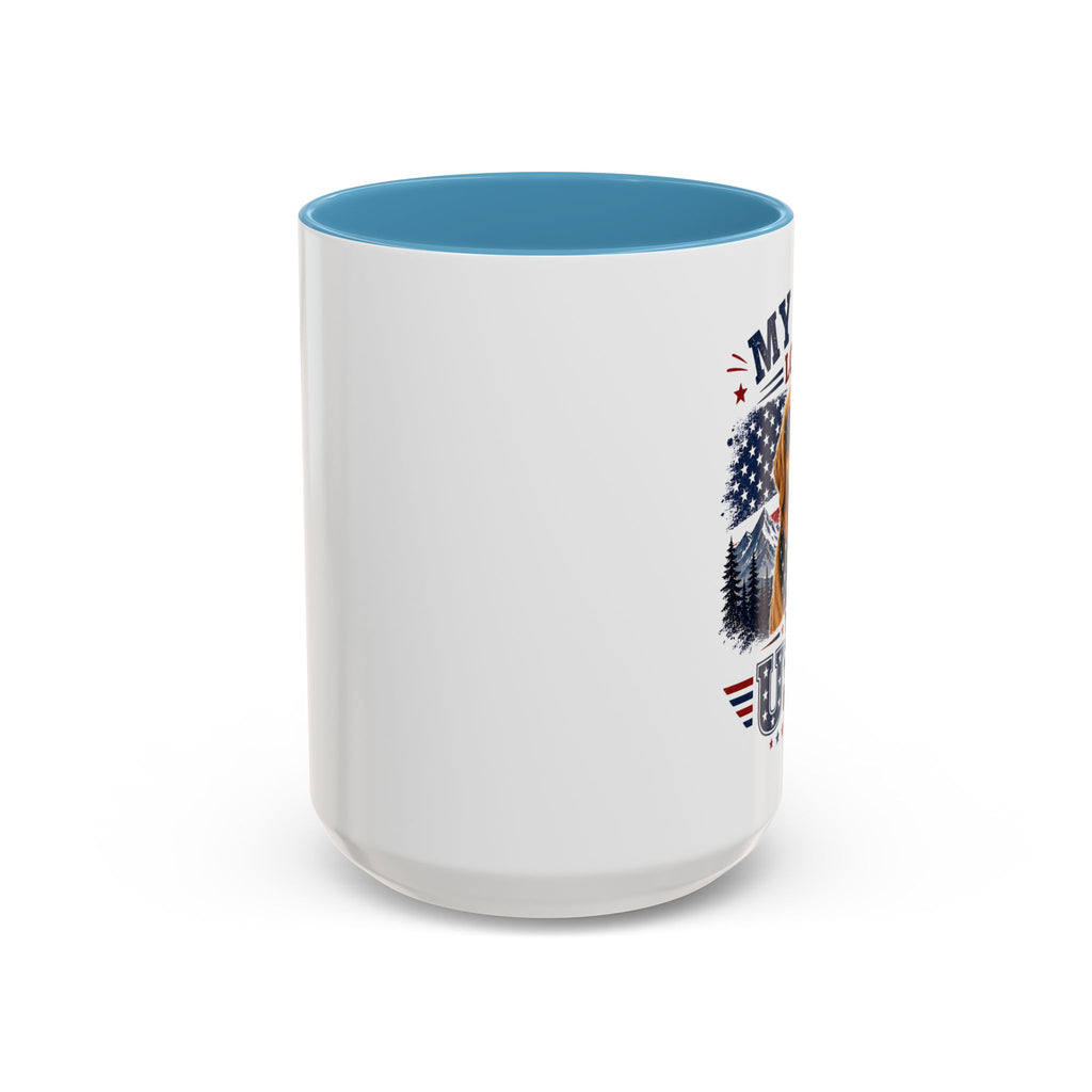 My Dog Loves the USA Accent Coffee Mug — Patriotic Dog Lover Gift
