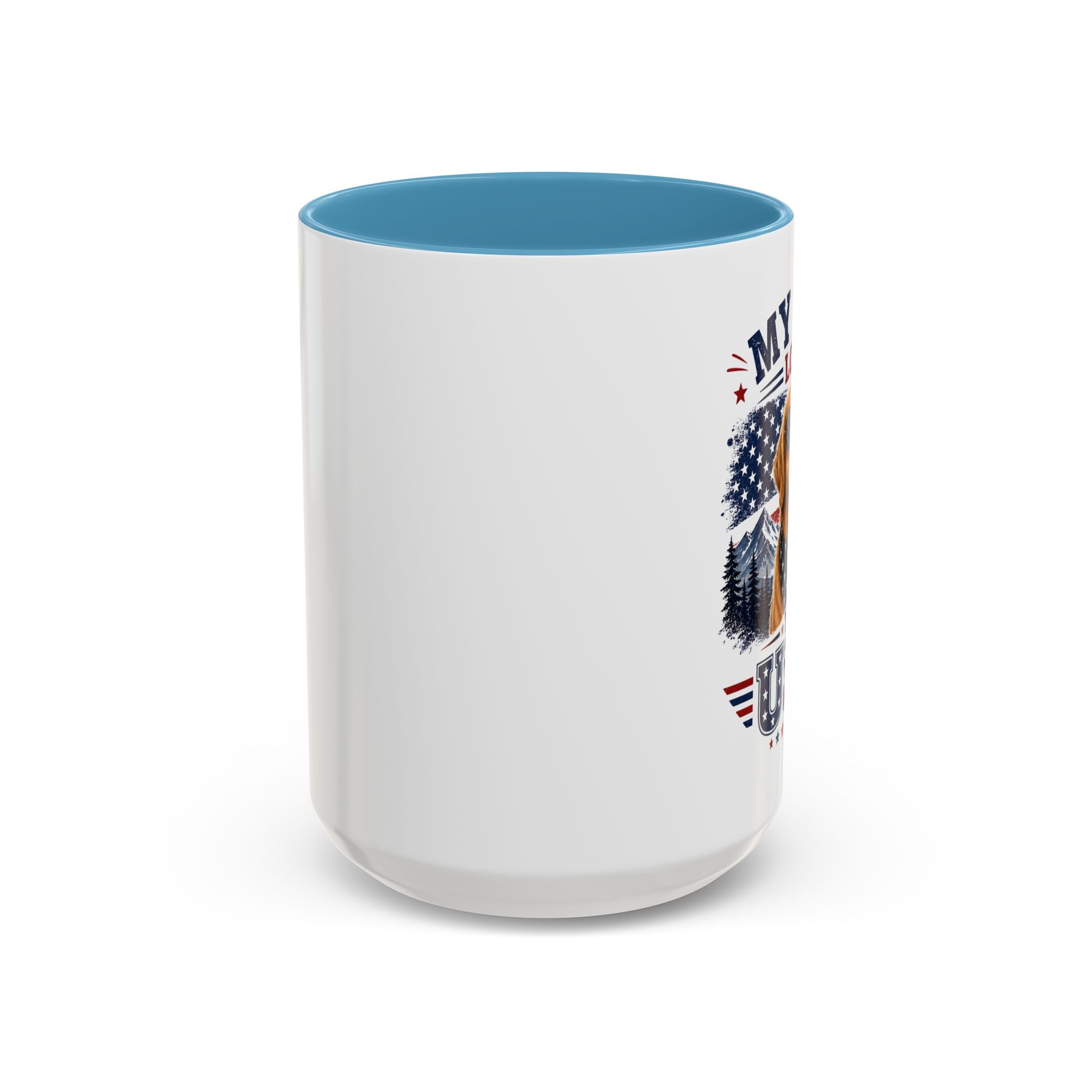 My Dog Loves the USA Accent Coffee Mug — Patriotic Dog Lover Gift