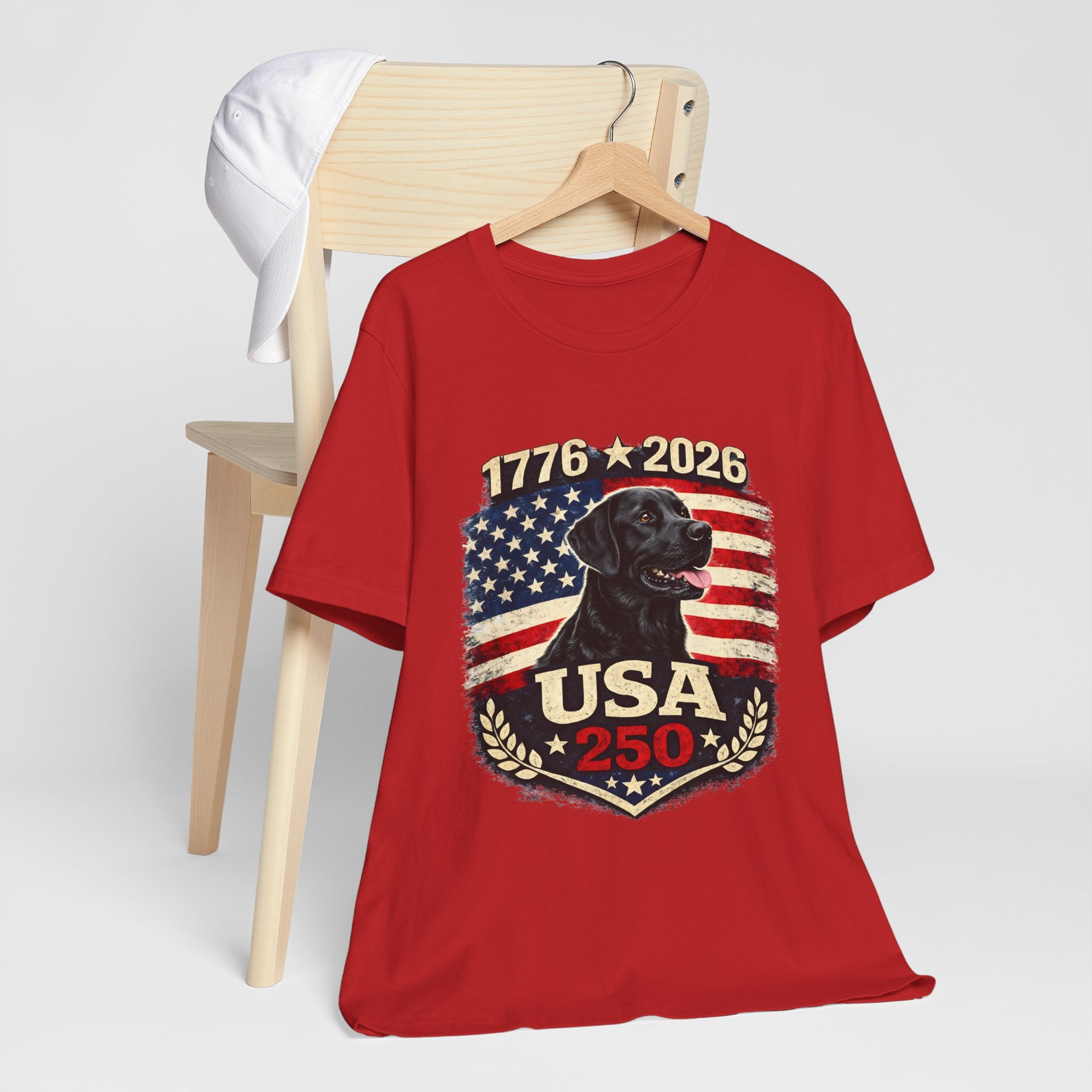 USA Black Lab T-Shirt — American Black Labrador Tee