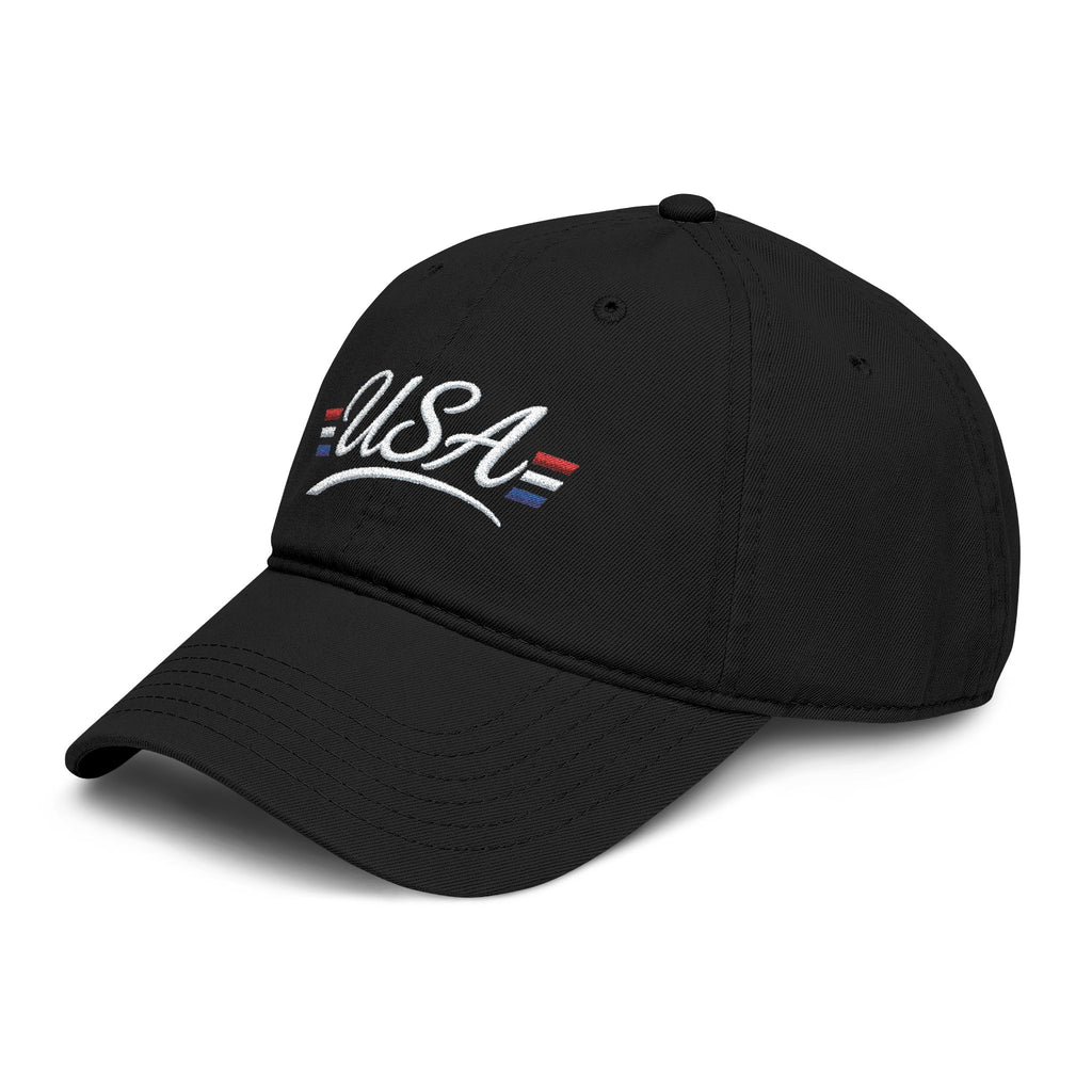 USA Patriotic Embroidered Baseball Cap — Vintage Washed