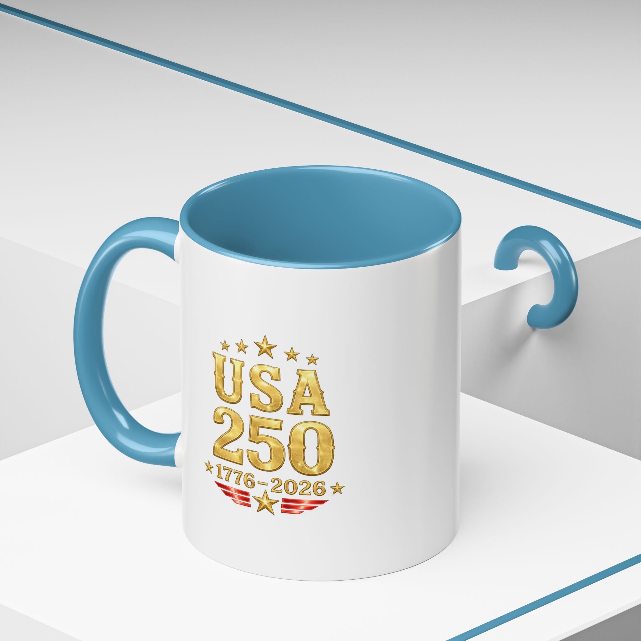 Patriotic Black Cat Accent Coffee Mug (11/15oz)