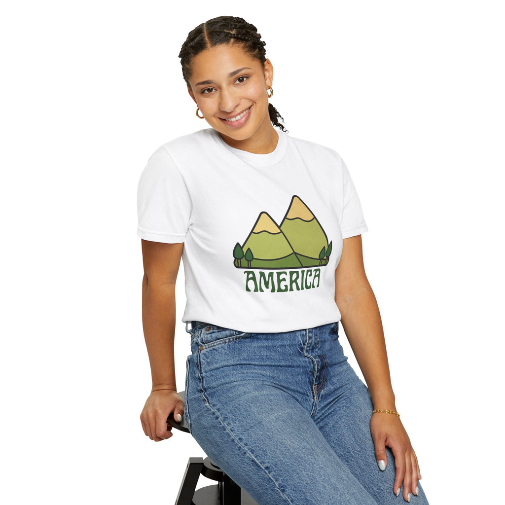 America Mountain Graphic T-Shirt