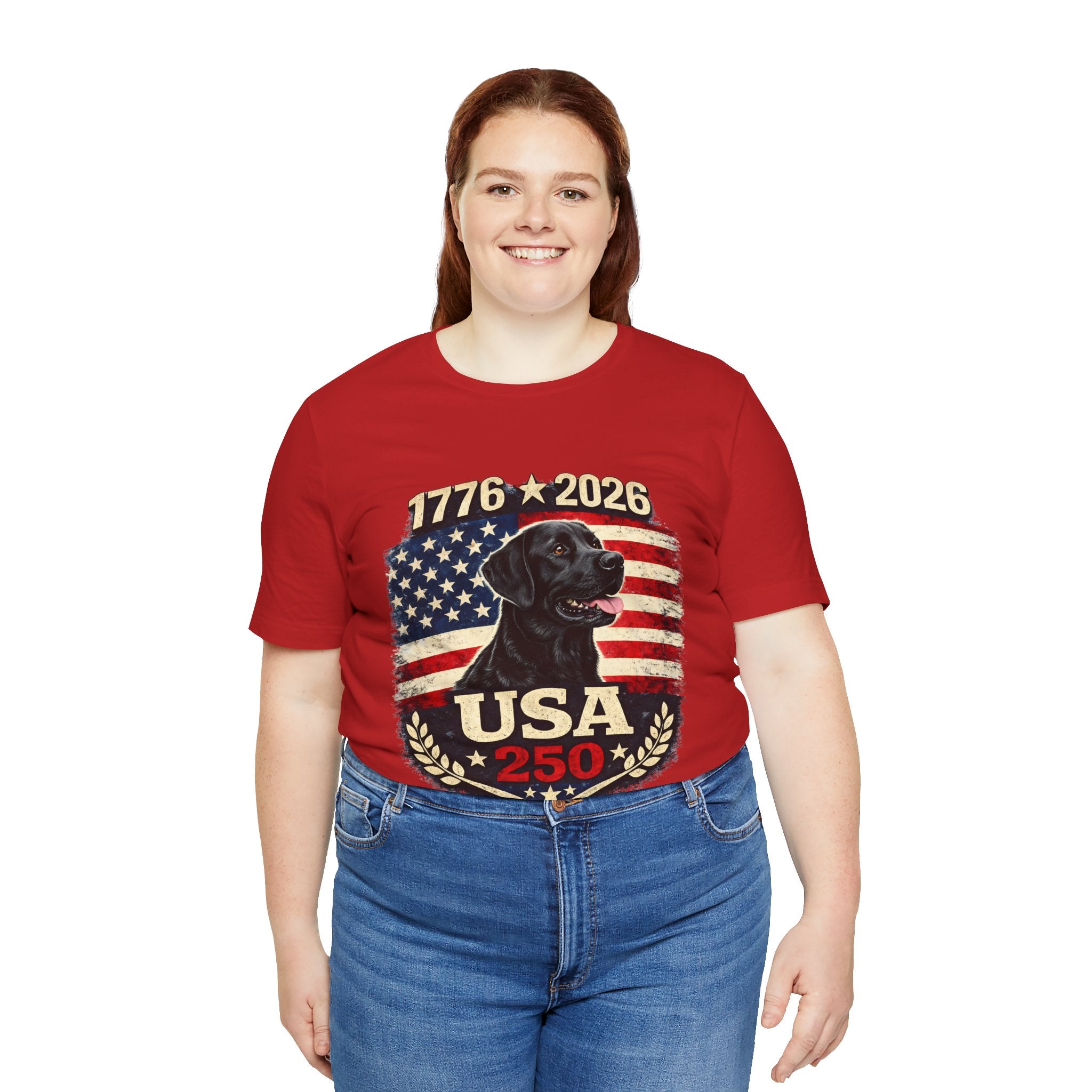 USA Black Lab T-Shirt — American Black Labrador Tee