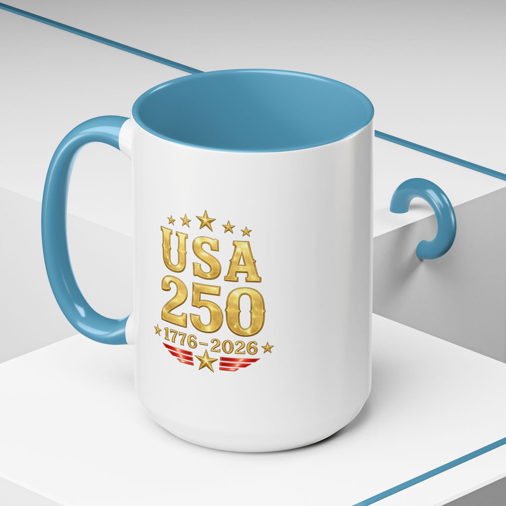 Patriotic Black Cat Accent Coffee Mug (11/15oz)