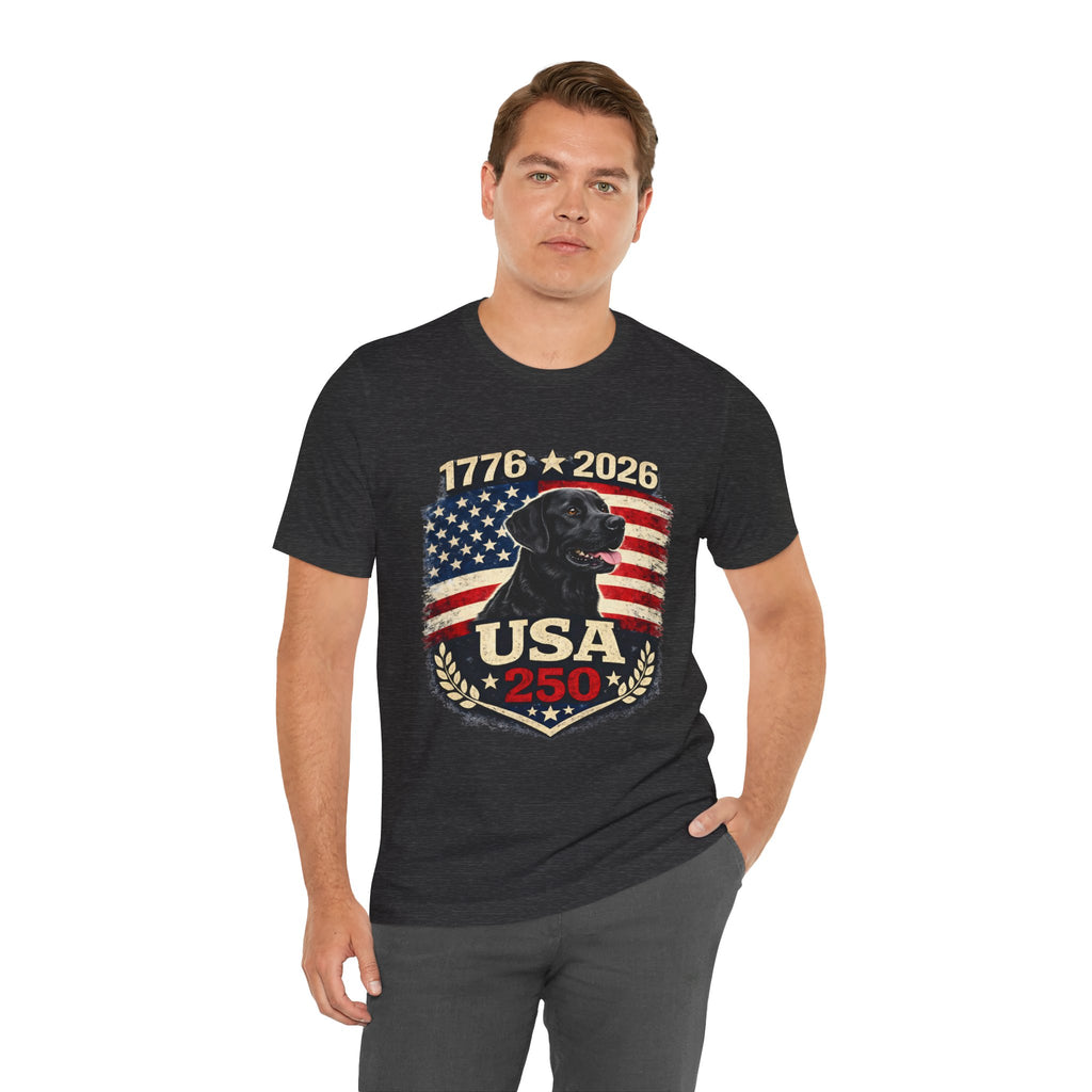 USA Black Lab T-Shirt — American Black Labrador Tee