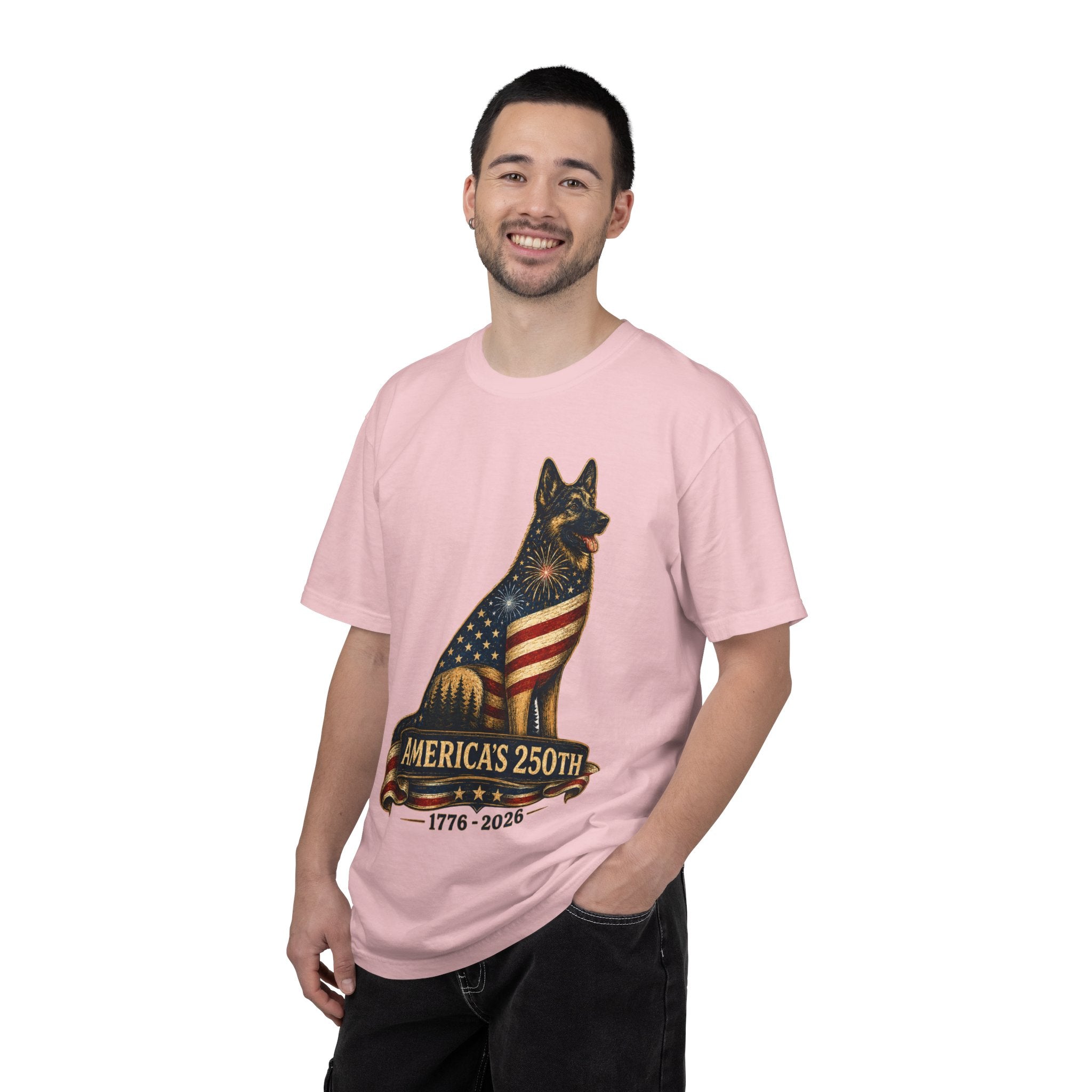 America's 250th German Shepherd T‑Shirt — 1776–2026 Patriotic Dog Tee